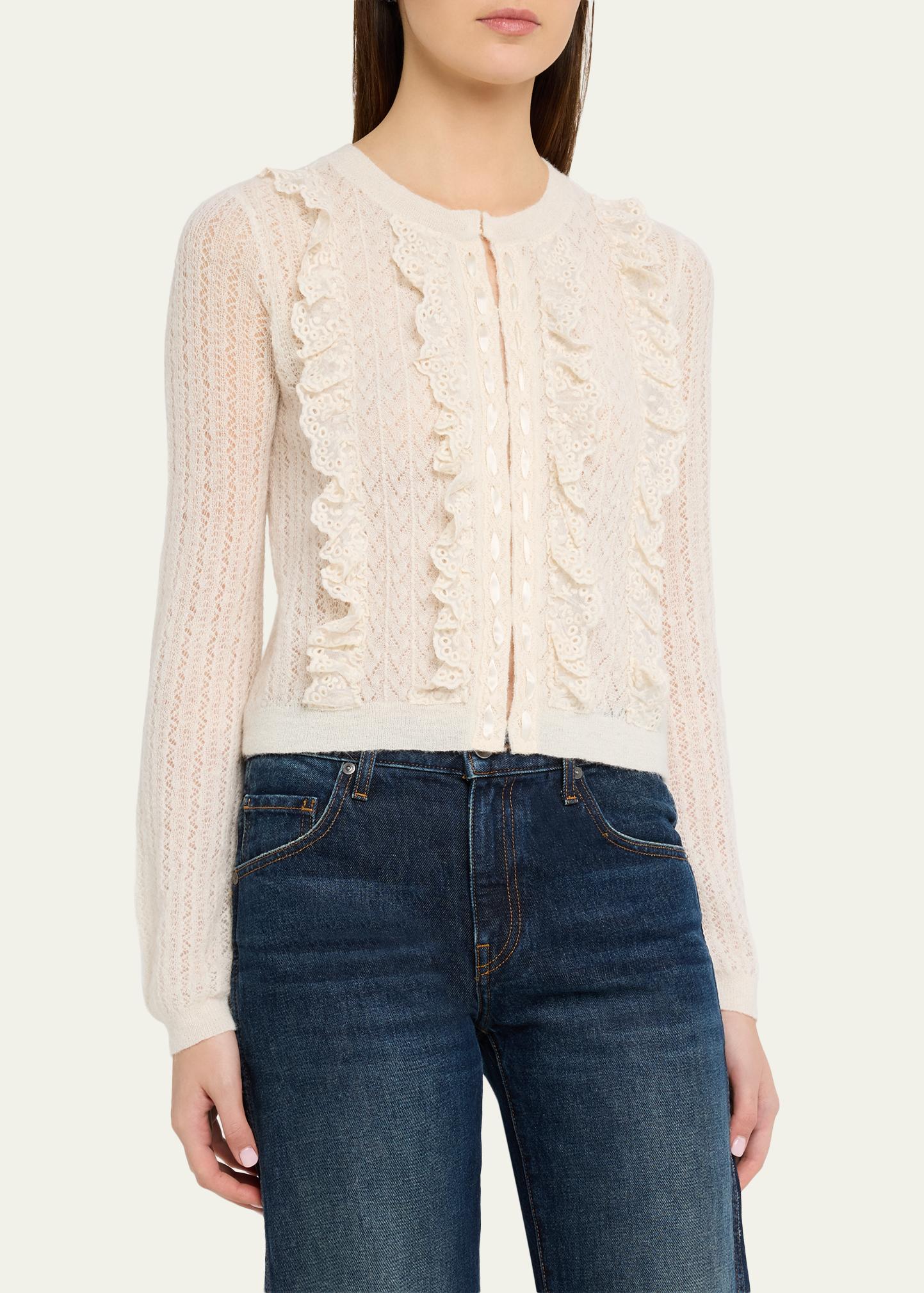 ⭐︎mi様⭐︎【ё】eyelet lace compact cardigan ⭐︎mi様⭐︎【ё】eyelet lace compact cardigan ⭐︎mi様⭐︎【ё