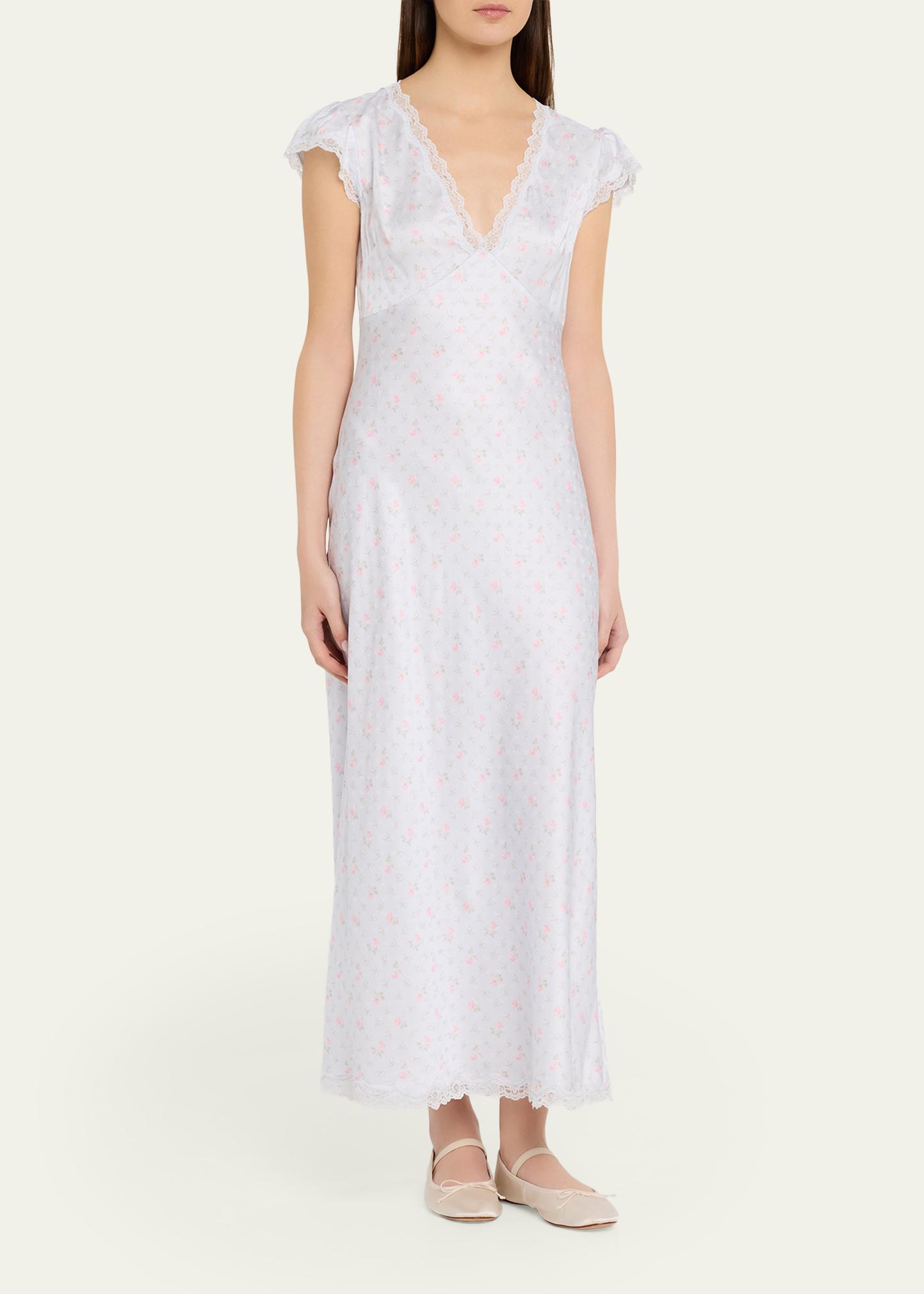 LoveShackFancy Theodore Silk-Blend Floral Maxi Dress - Bergdorf