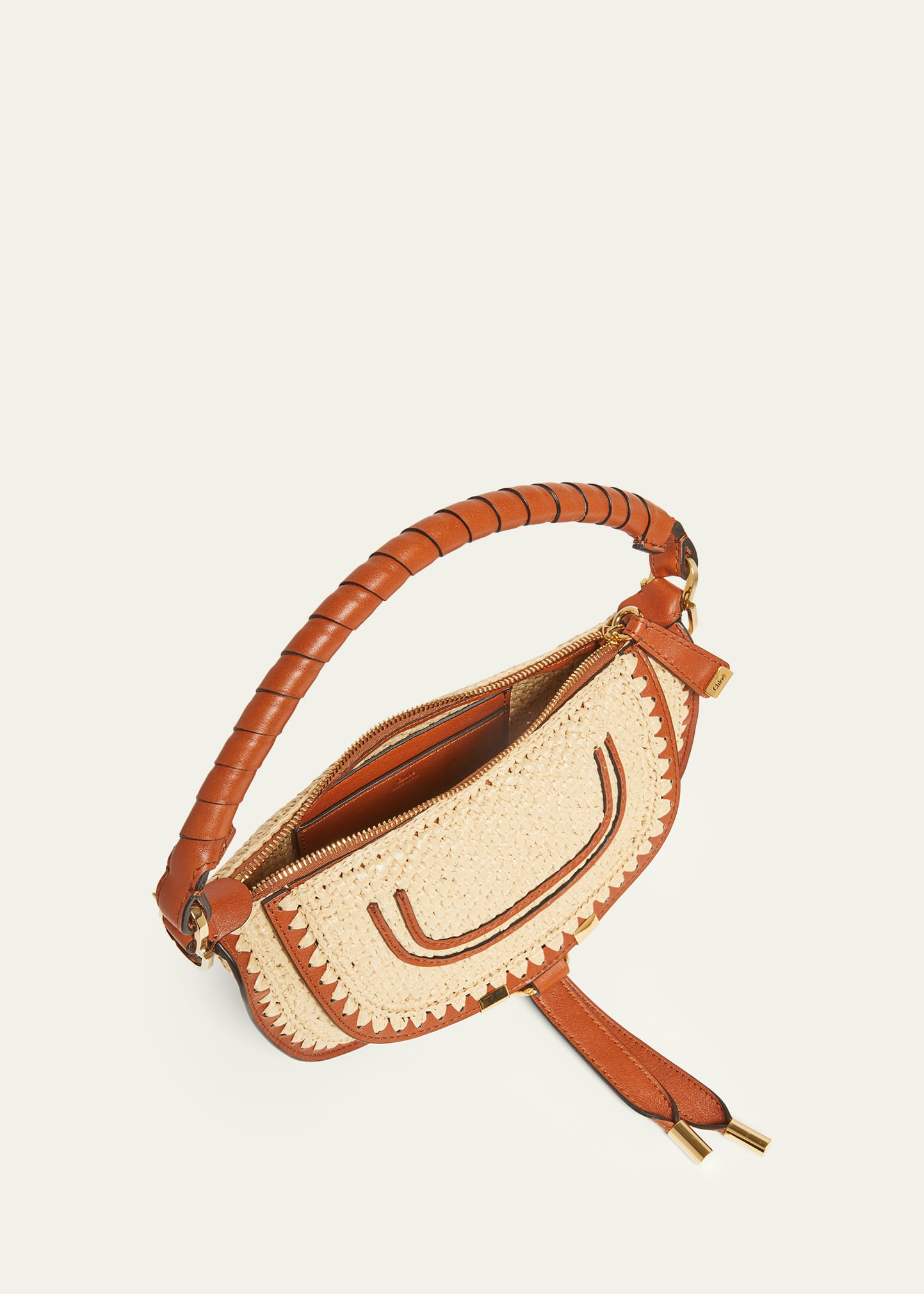 Chloe Marcie Top-Handle Bag in Viscose Raffia - Bergdorf Goodman
