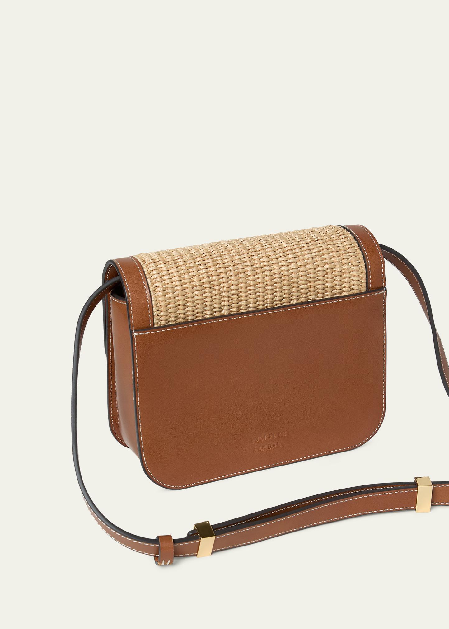 Loeffler Randall Desi Woven Fabric & Leather Shoulder Bag