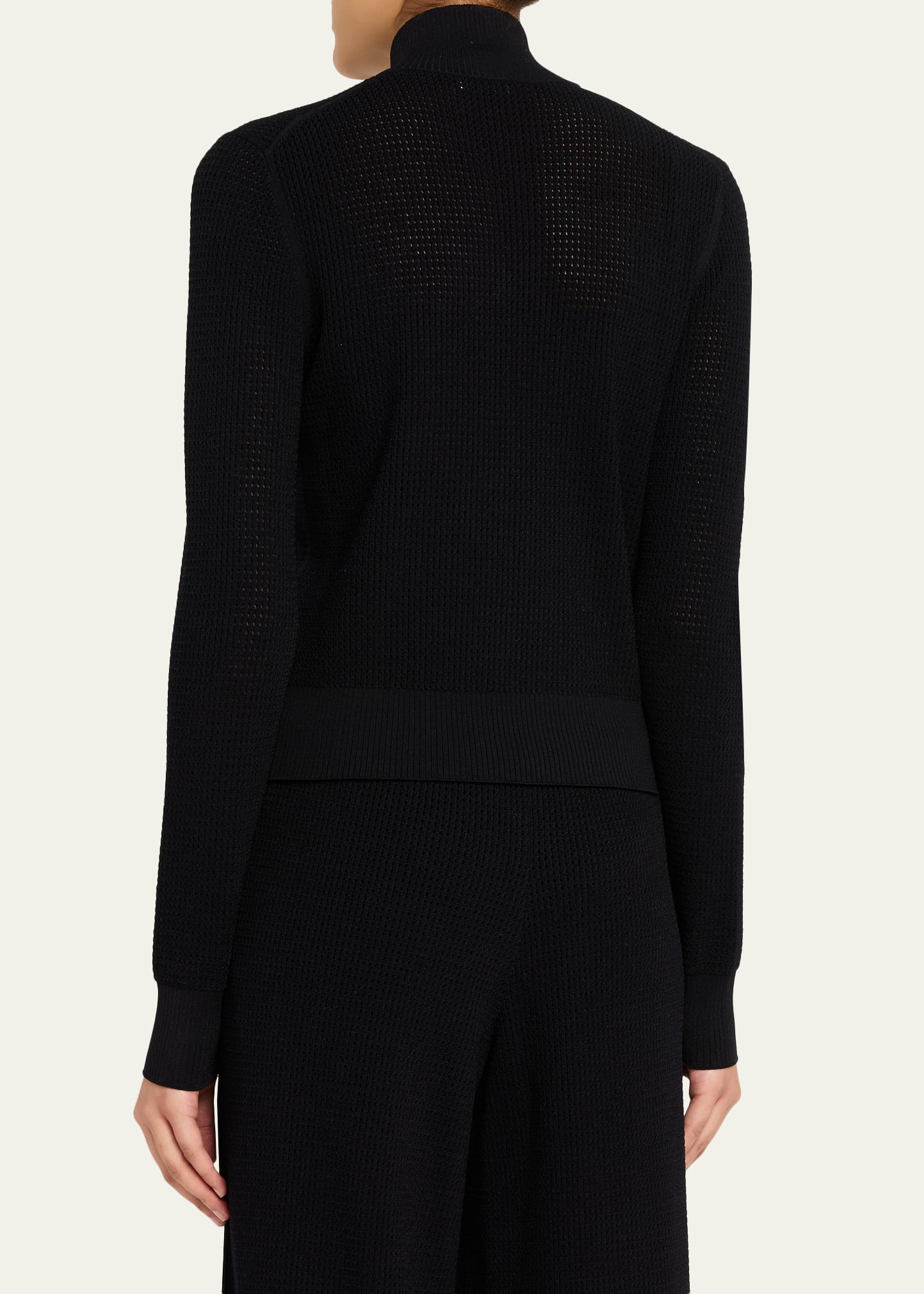 A.L.C. Jax Open-Work Zip Cardigan - Bergdorf Goodman