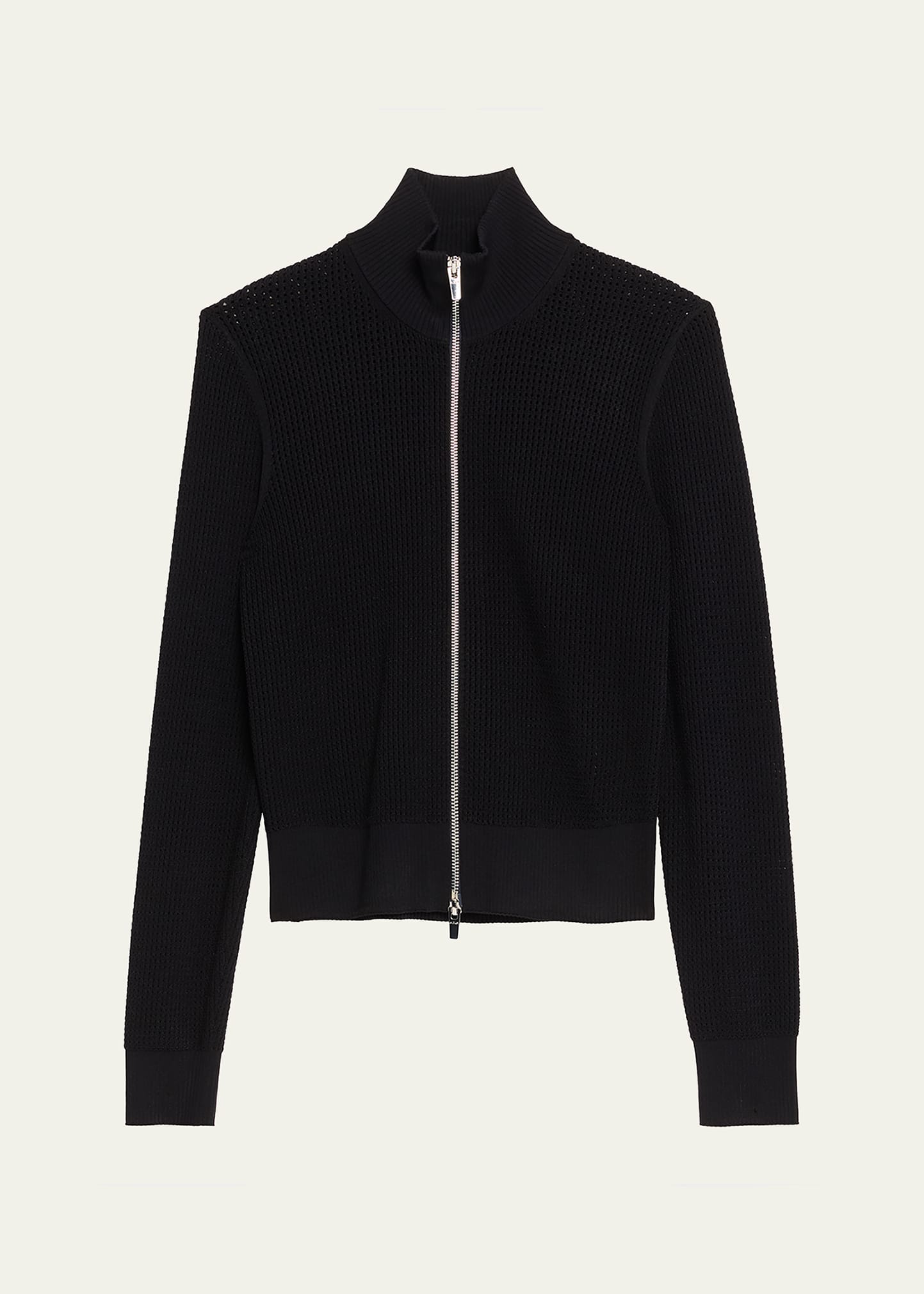 A.L.C. Jax Open-Work Zip Cardigan - Bergdorf Goodman