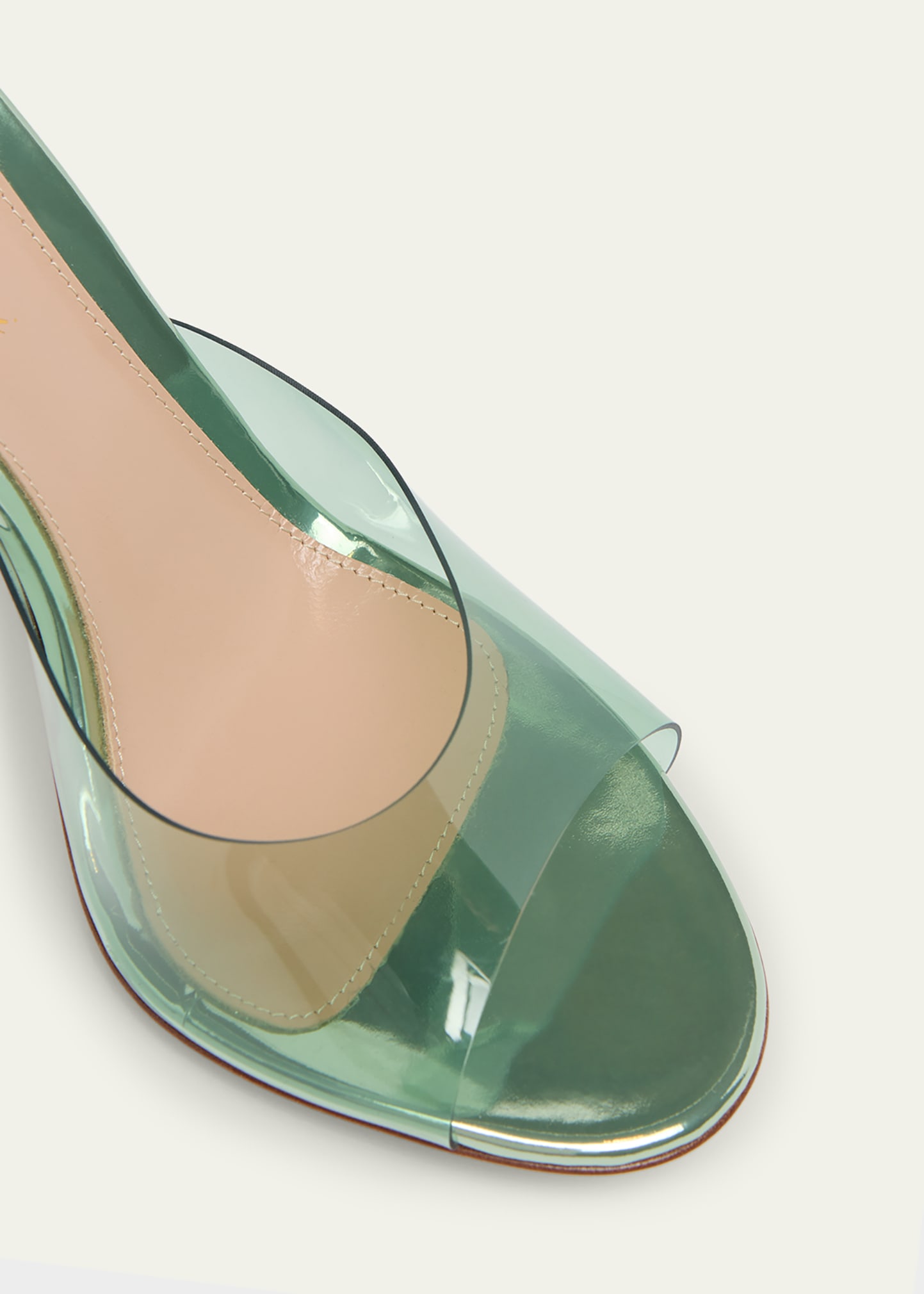 Gianvito Rossi 95mm Plexi Mule Sandals - Bergdorf Goodman