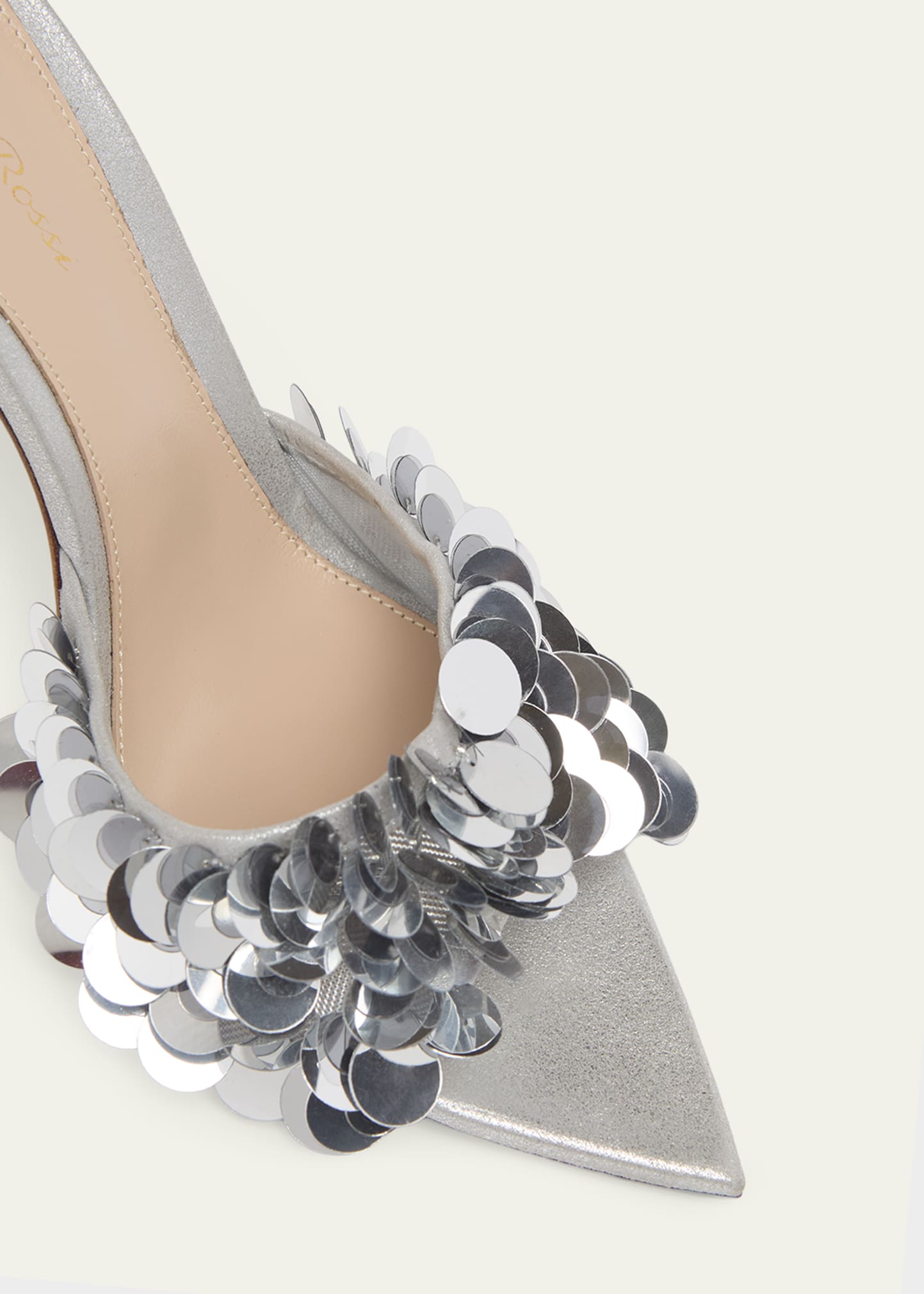 Gianvito Rossi 105mm Sequined Mesh Mule Sandals - Bergdorf Goodman