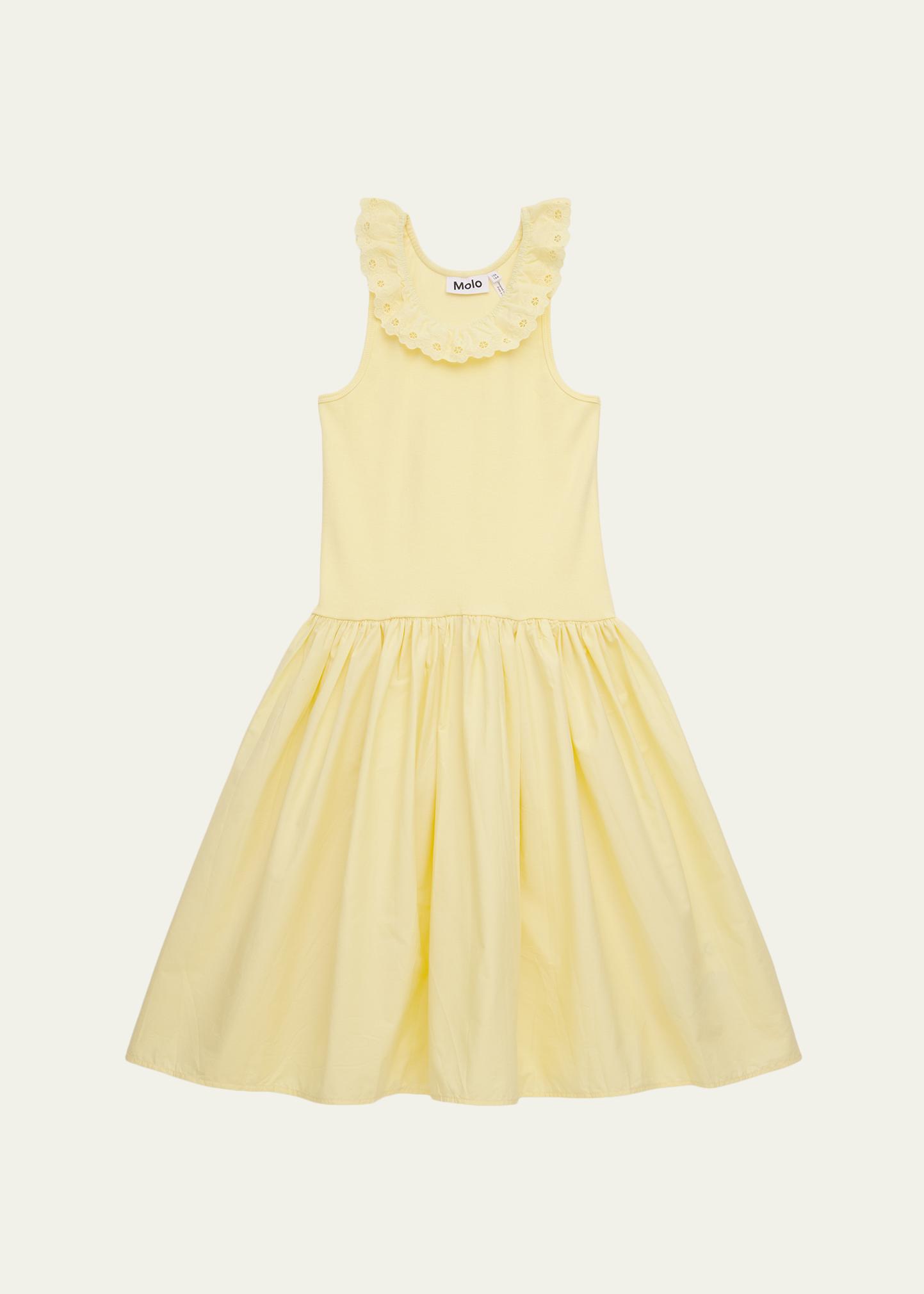 Molo Dress Croco Yellow for Girls