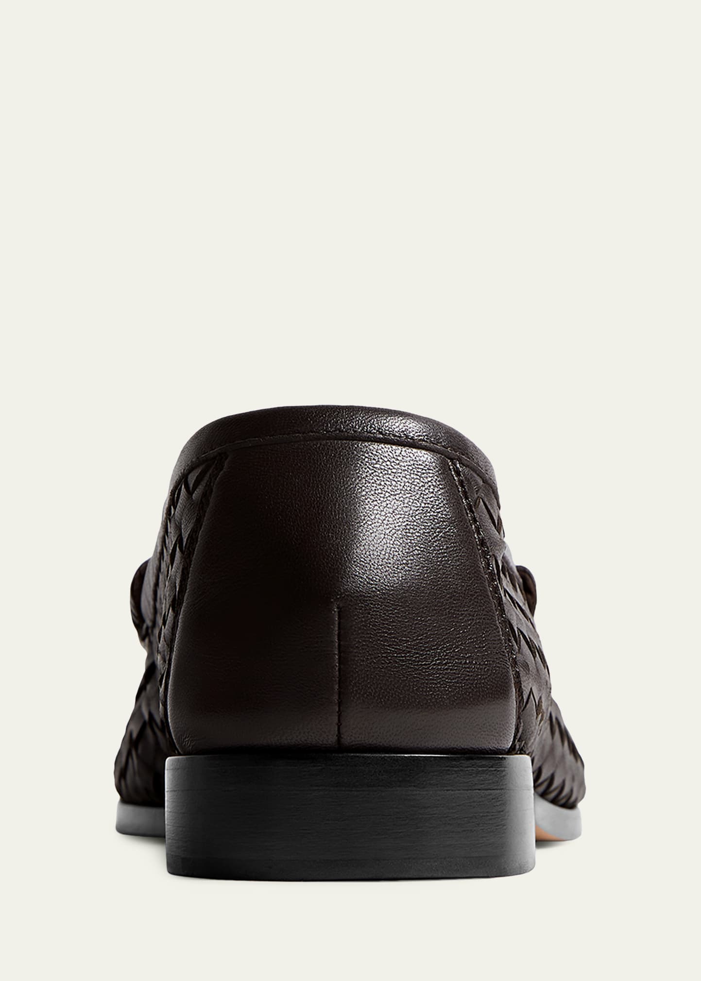 Bottega Veneta Men's Silenzio Intrecciato Napa Leather Loafers