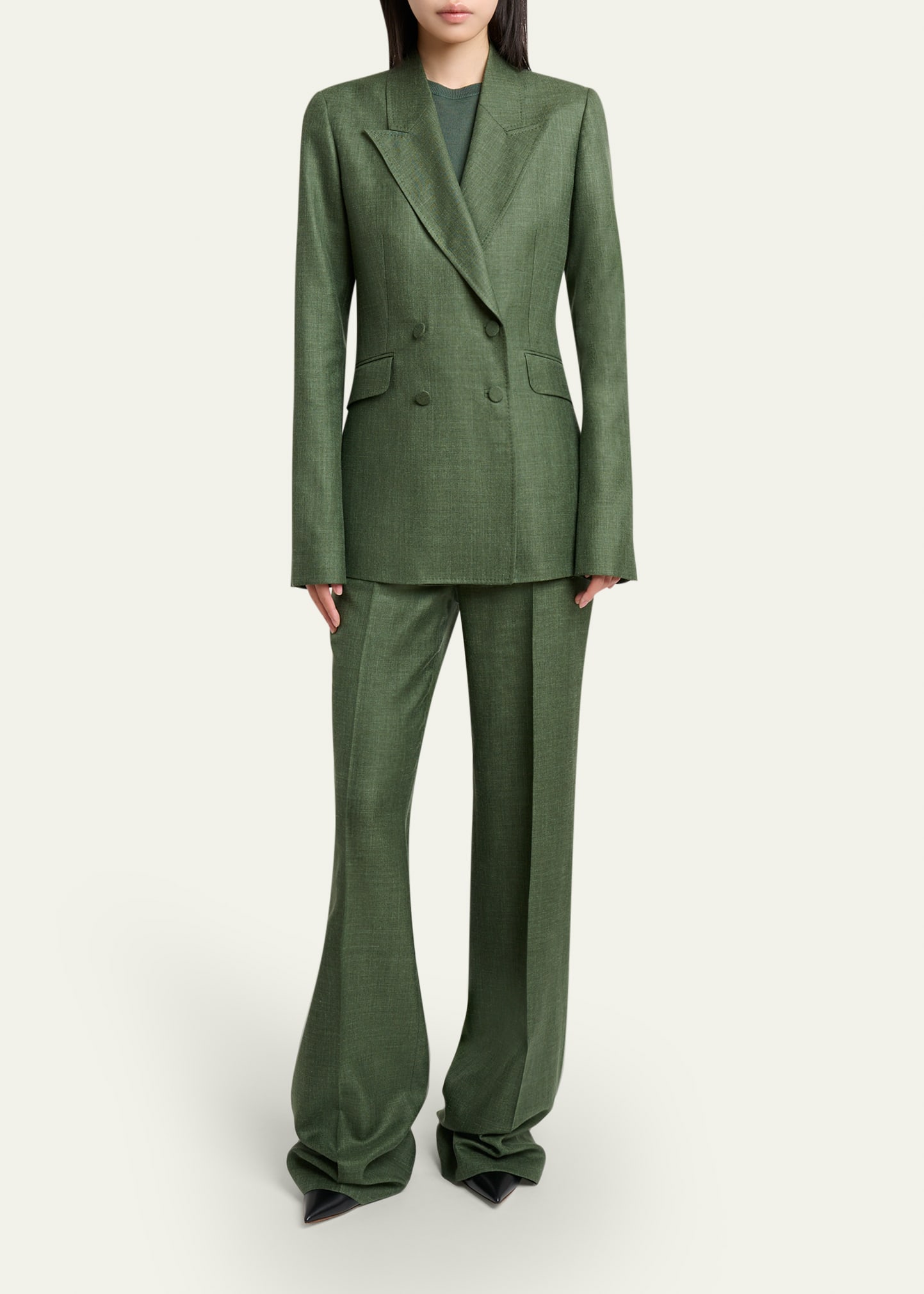美品✨ジョルジオ・アルマーニ ヴィンテージ ダブルスーツ ビックサイズ50 緑 Gabriela Hearst Angela Double-Breasted Wool-Linen Blazer Jacket