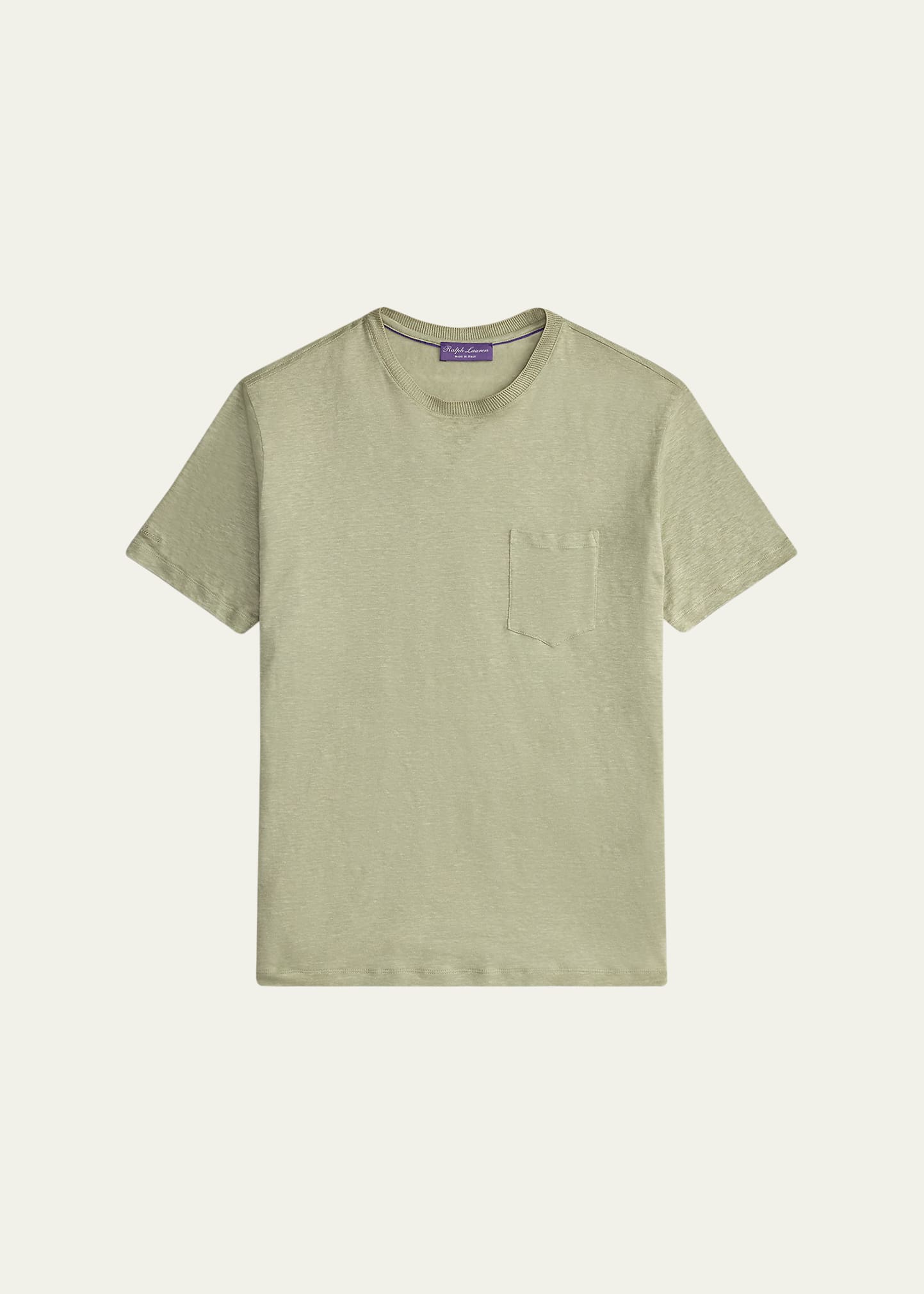 RALPH LAUREN PURPLE LABEL ヘンリーネックTシャツ Ralph Lauren Purple Label Linen Jersey Pocket T-Shirt - Bergdorf