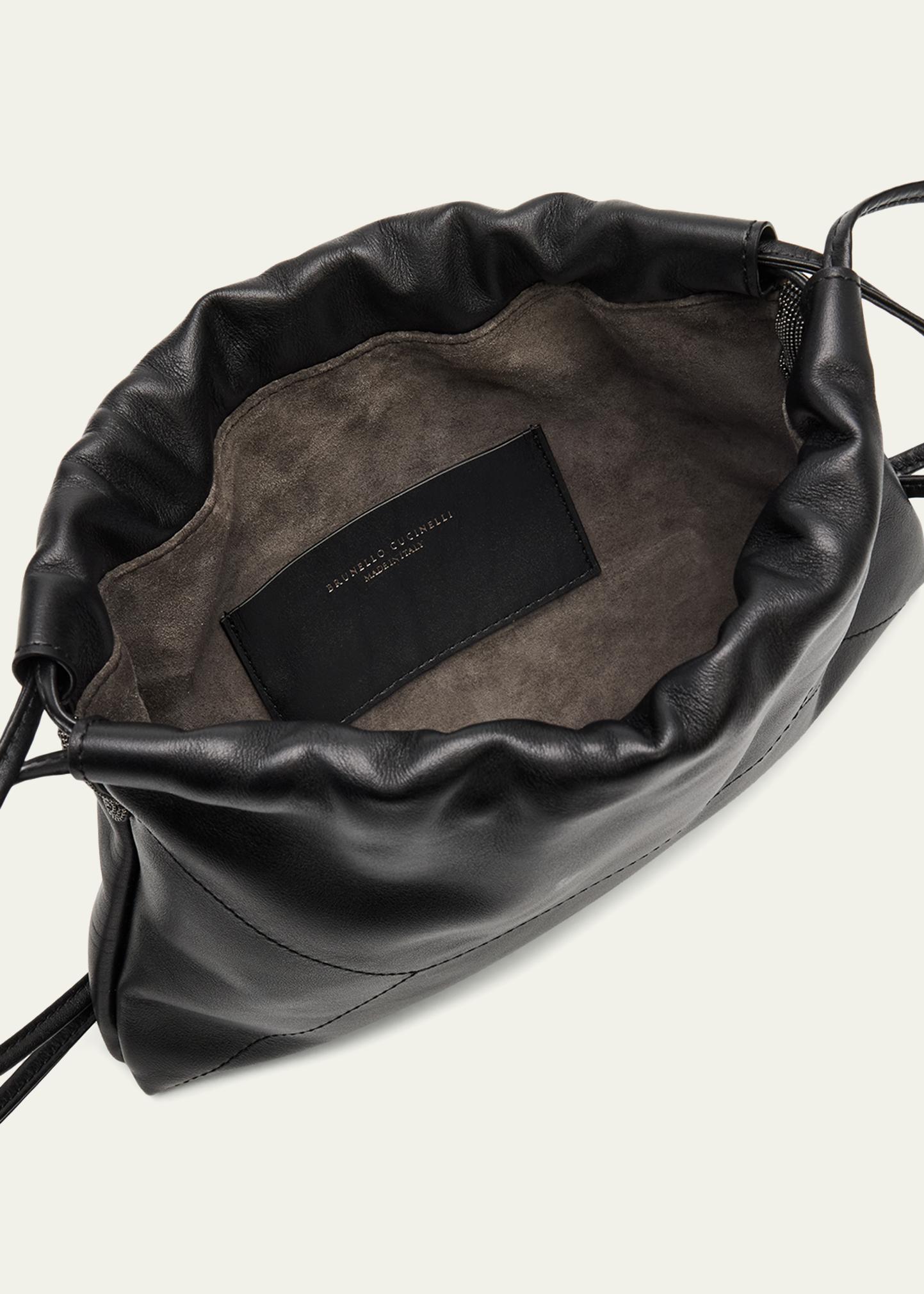 Brunello Cucinelli Extra Soft Leather Pouch Bag - Bergdorf Goodman