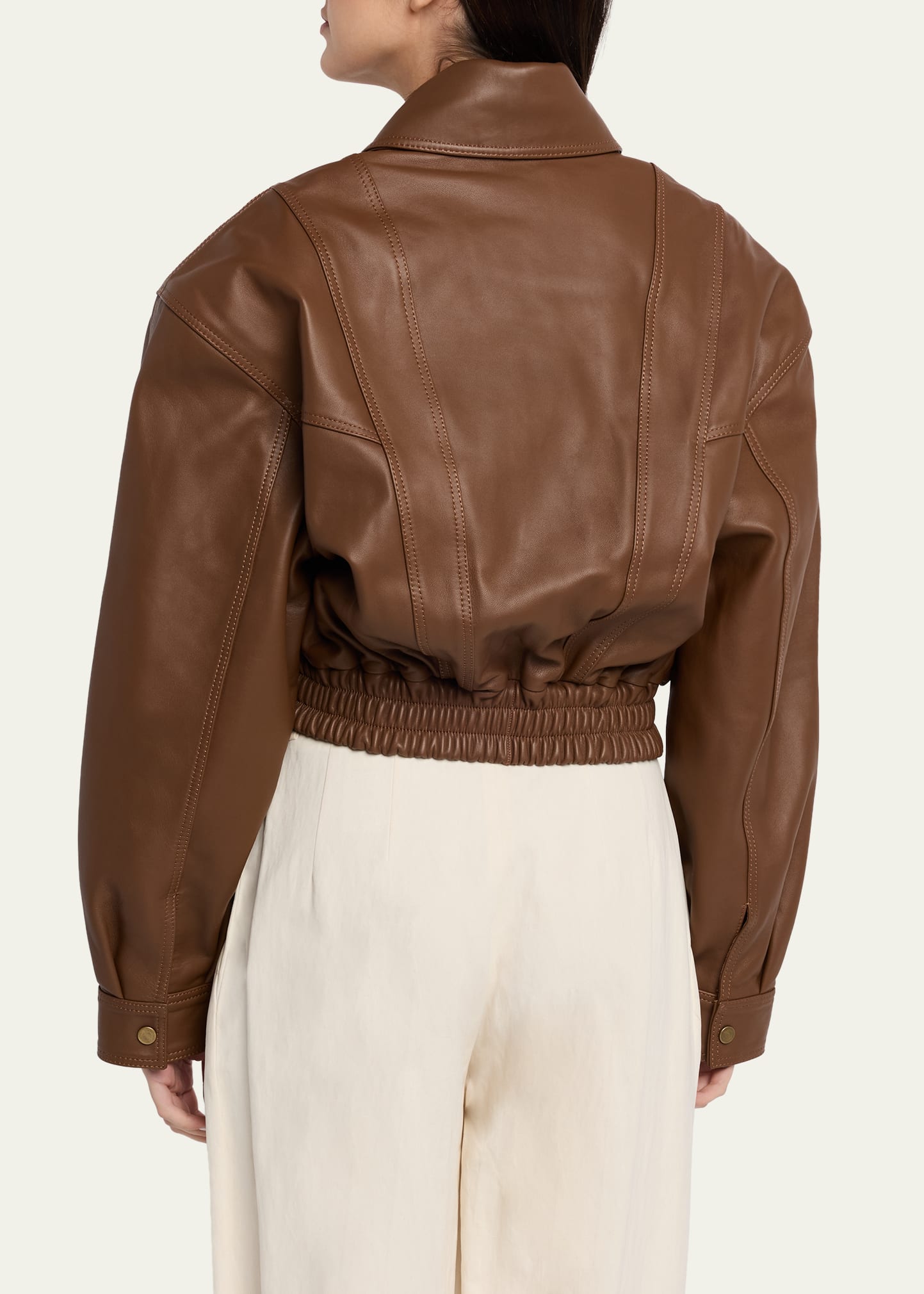 Ronny Kobo Samson Cropped Leather Jacket - Bergdorf Goodman