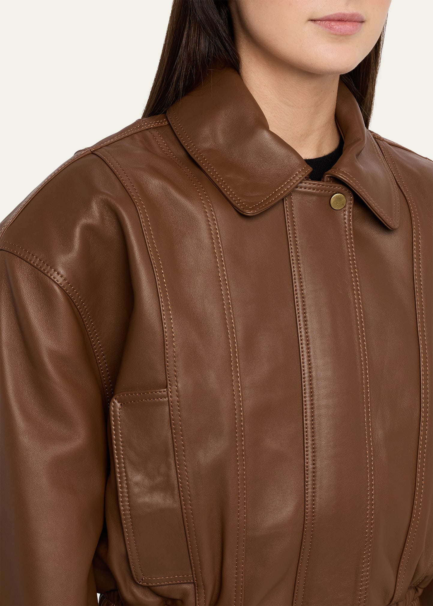 Ronny Kobo Samson Cropped Leather Jacket - Bergdorf Goodman