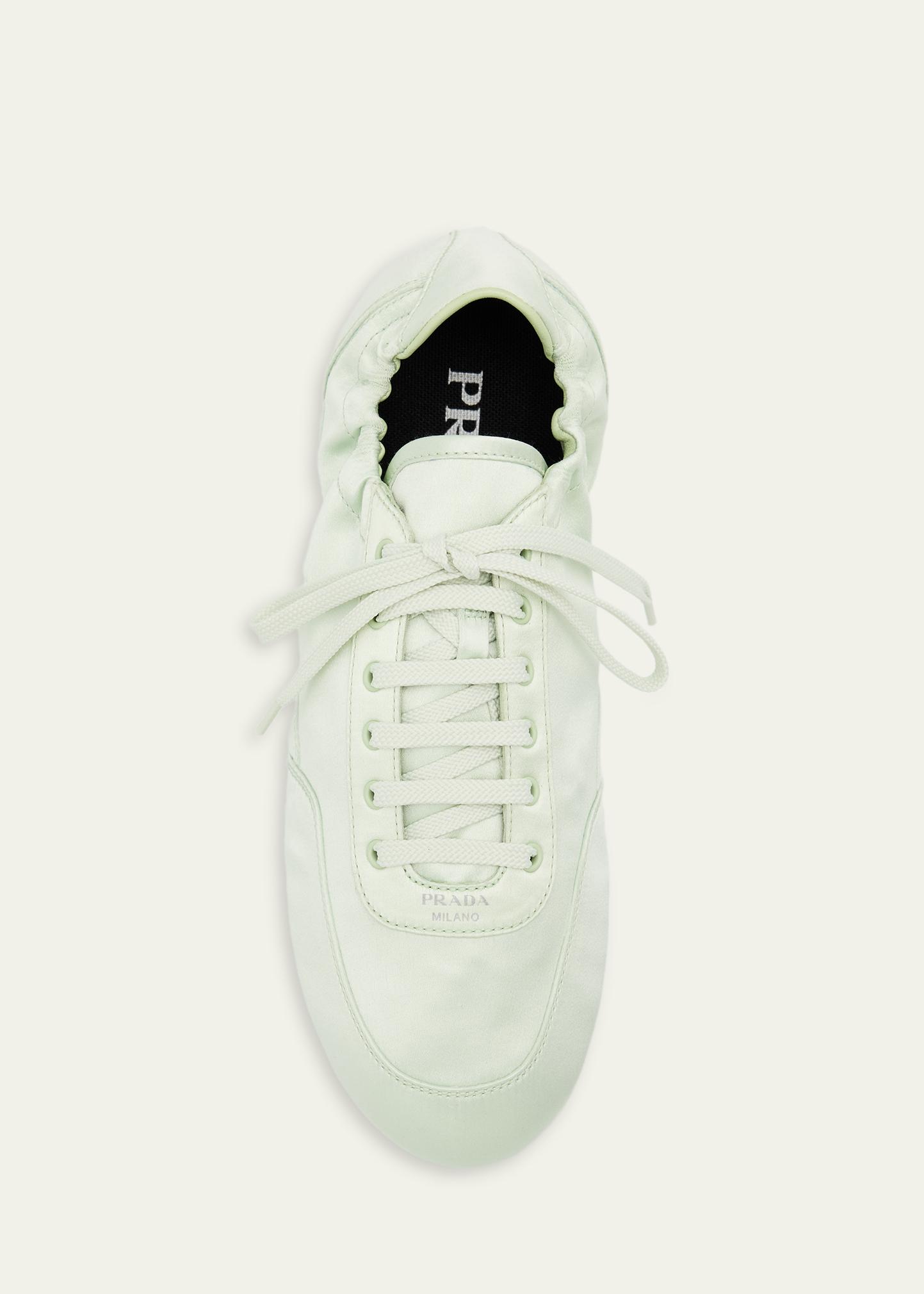 PRADA パテントローファー アイボリー37.5 Prada Satin Low-Top Sneakers - Bergdorf Goodman
