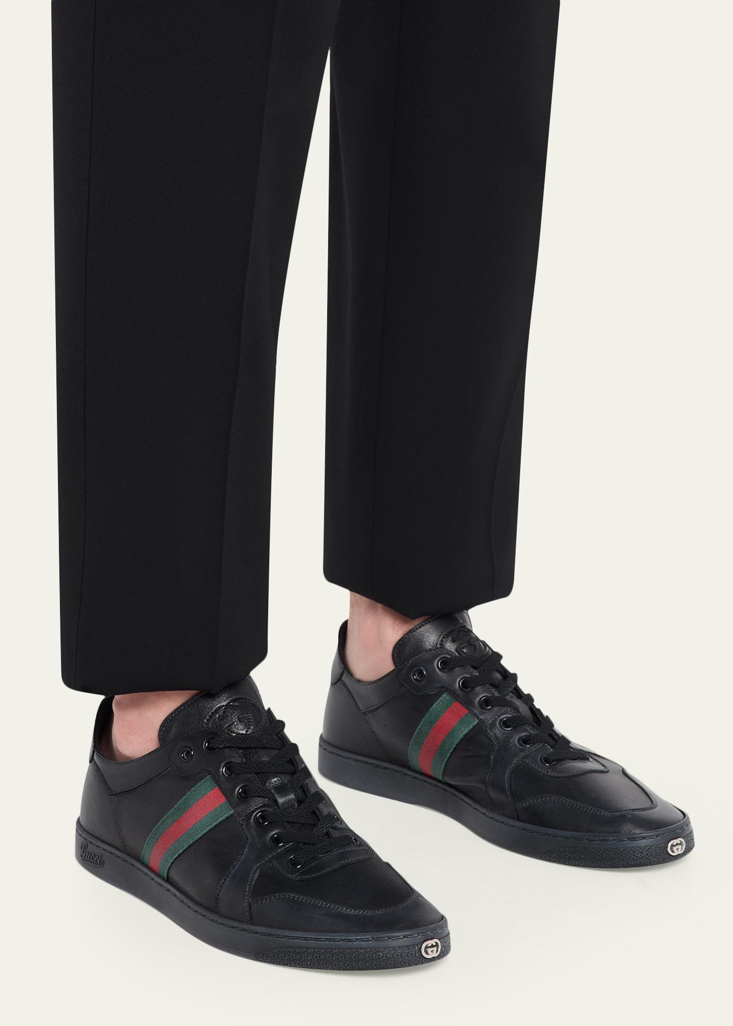 Gucci Men's Coda Leather Low-Top Sneakers - Bergdorf Goodman