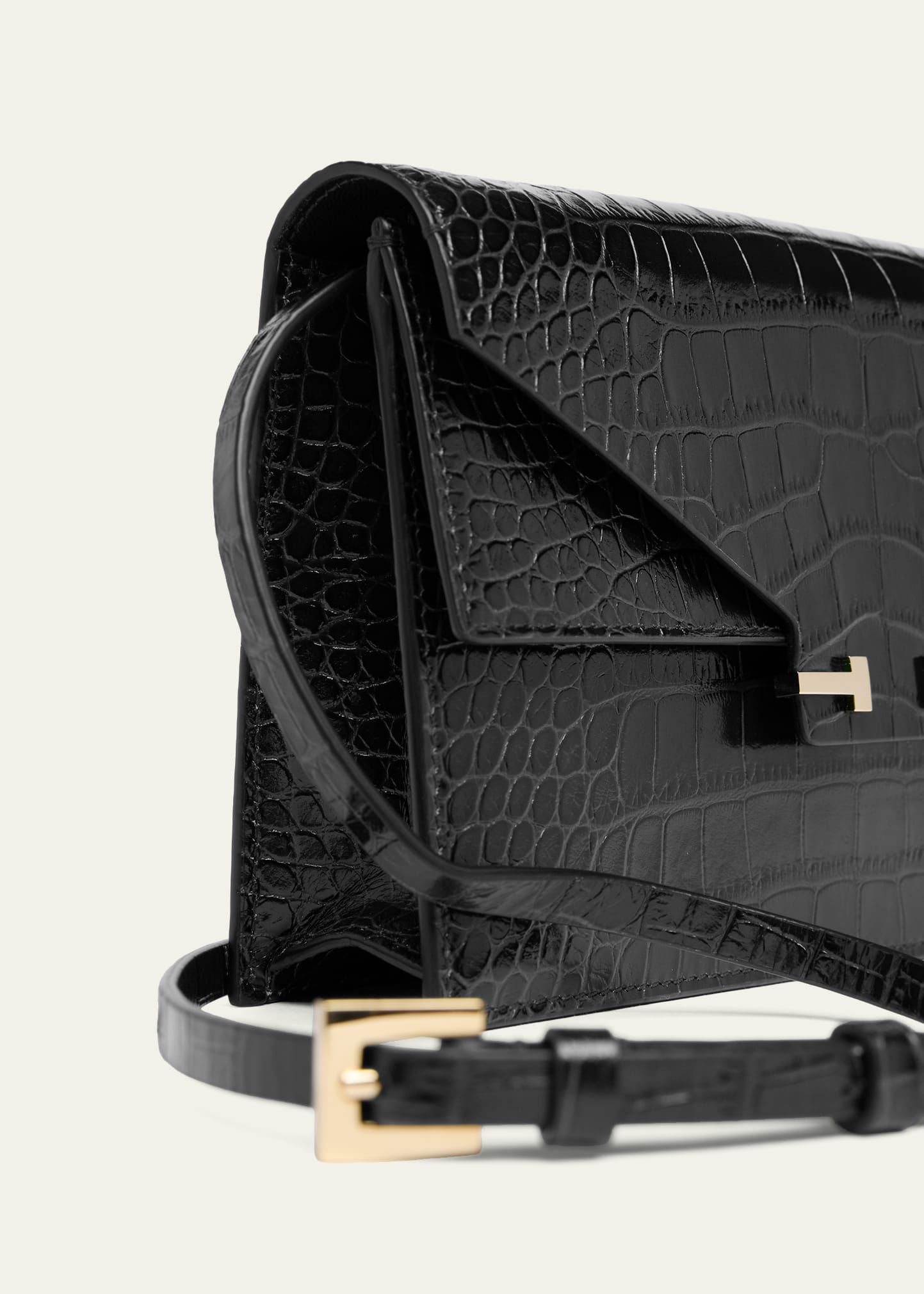 東ブクロ TOM FORD Small Croc-Embossed Leather T-Clasp Clutch Bag - Bergdorf