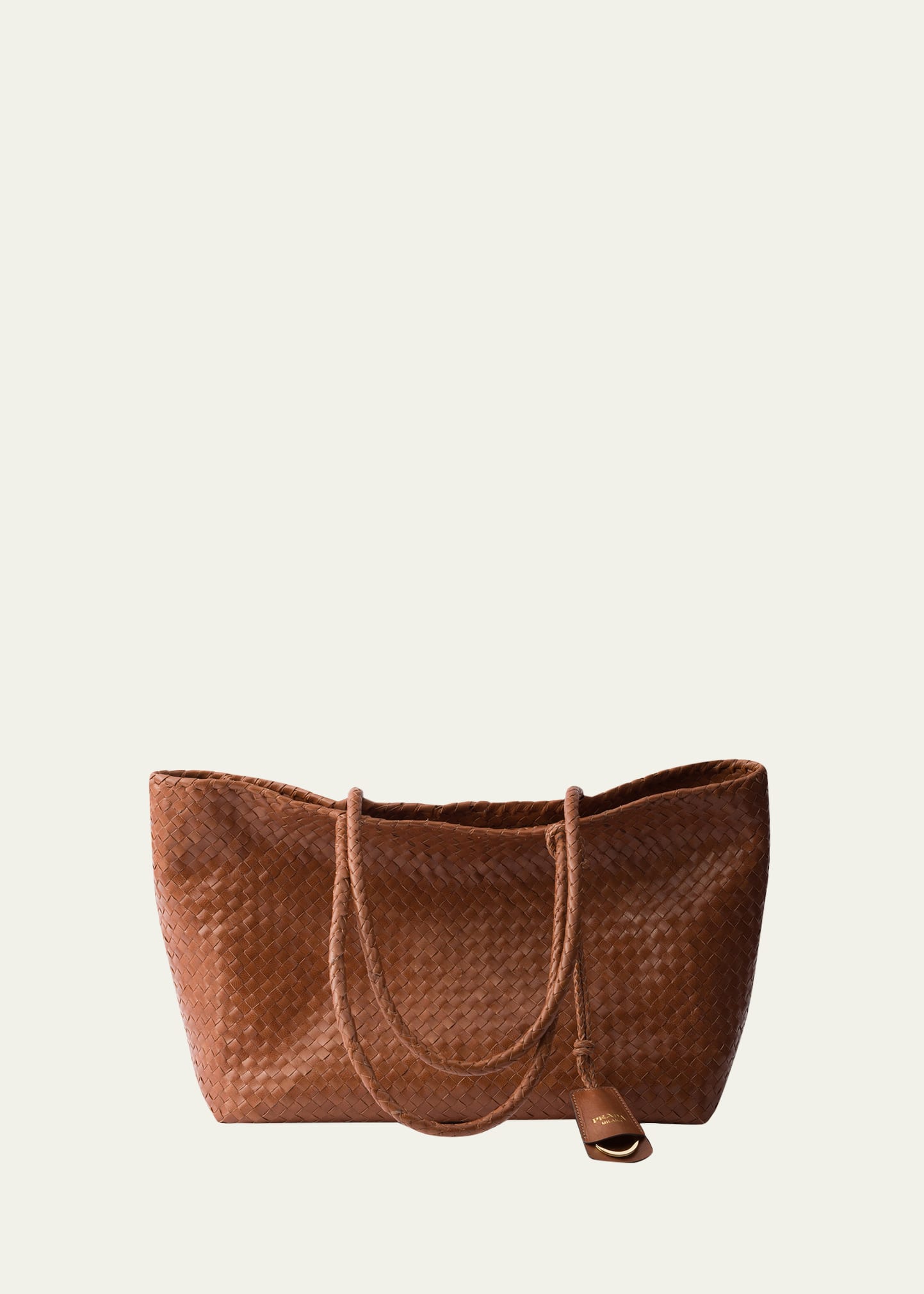 Prada Madras Woven Leather Tote Bag - Bergdorf Goodman