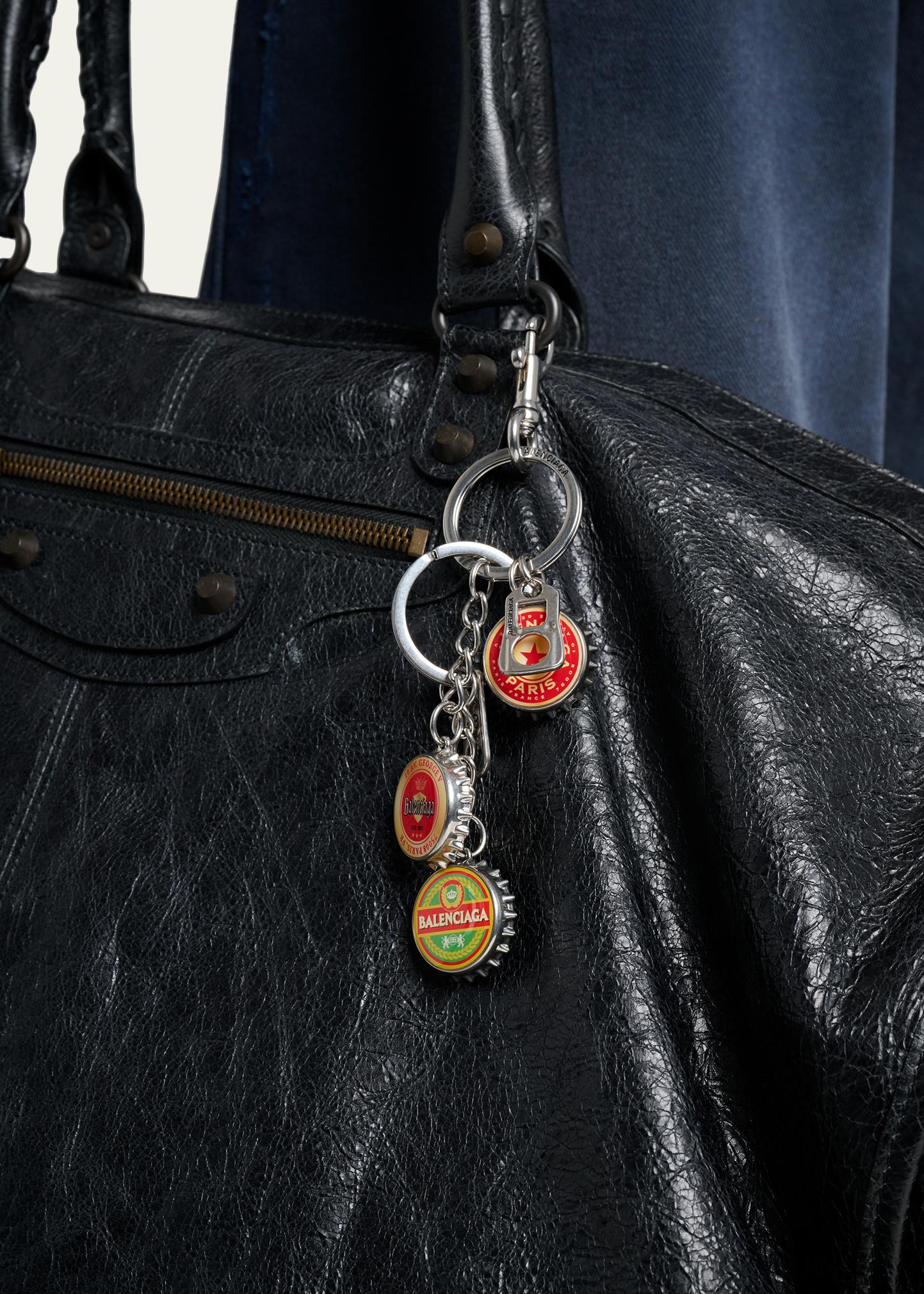 Balenciaga Men's Beer Cap Logo Keychain - Bergdorf Goodman