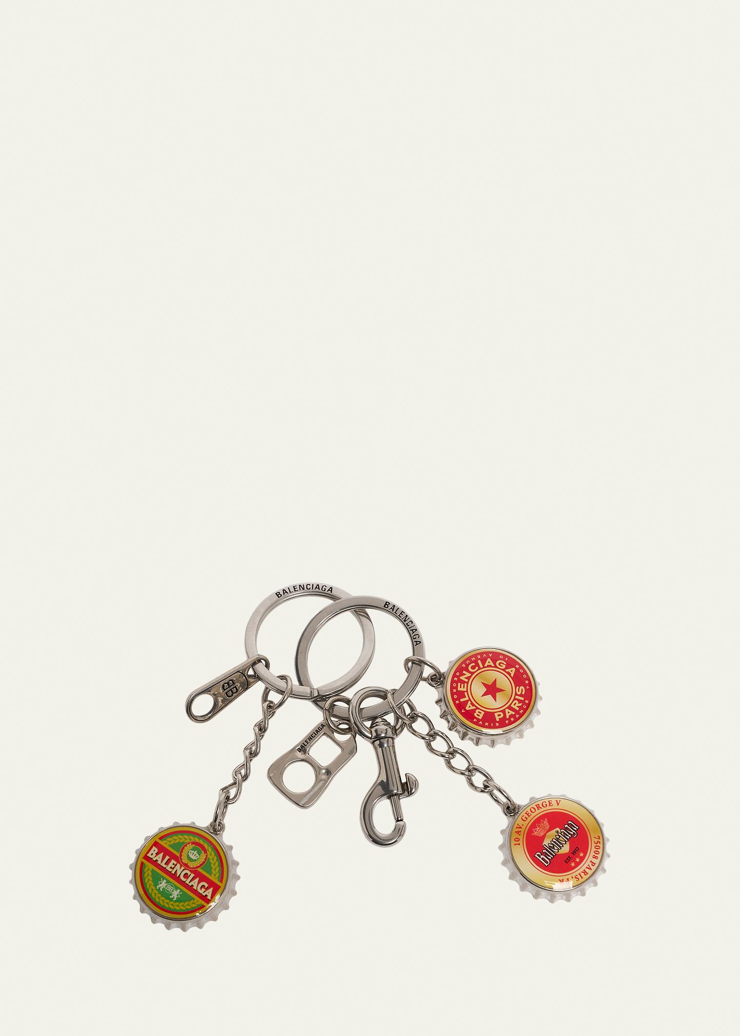 Balenciaga Men's Beer Cap Logo Keychain - Bergdorf Goodman