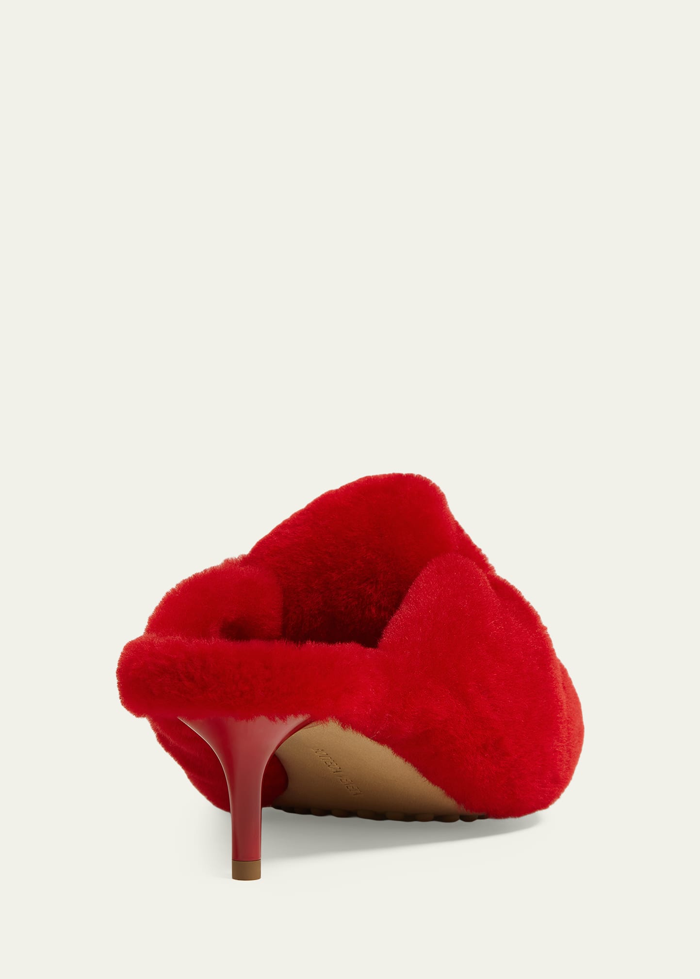 Bottega Veneta Carded Merino Wool Knotted Kitten-Heel Sandals