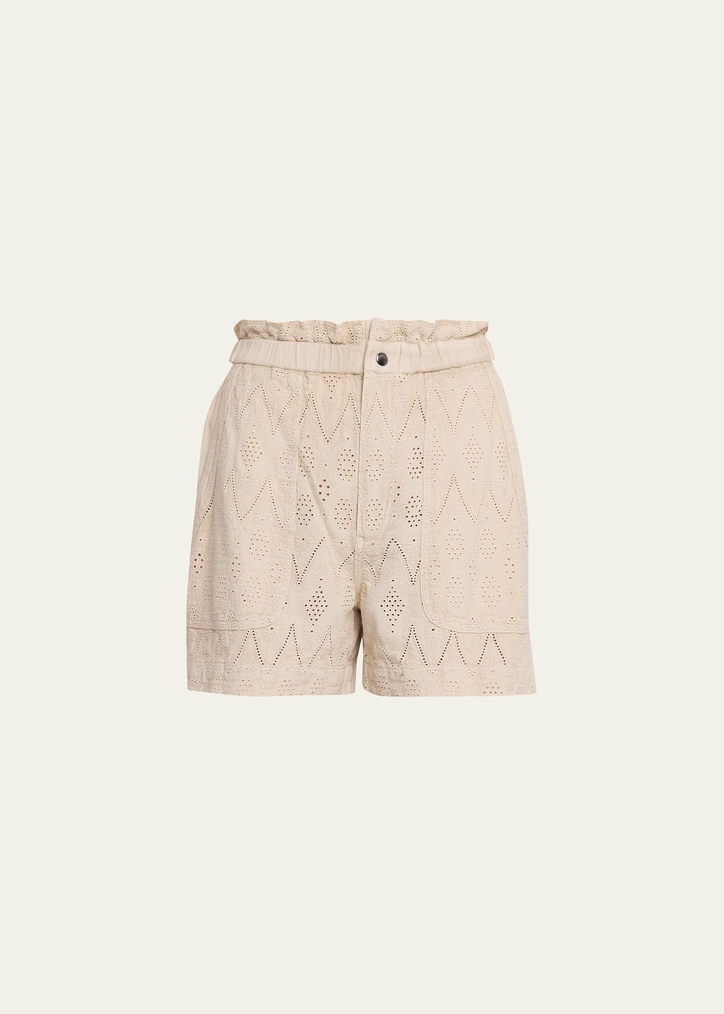 Etoile Isabel Marant Kisha Eyelet-Embroidered Twill Shorts