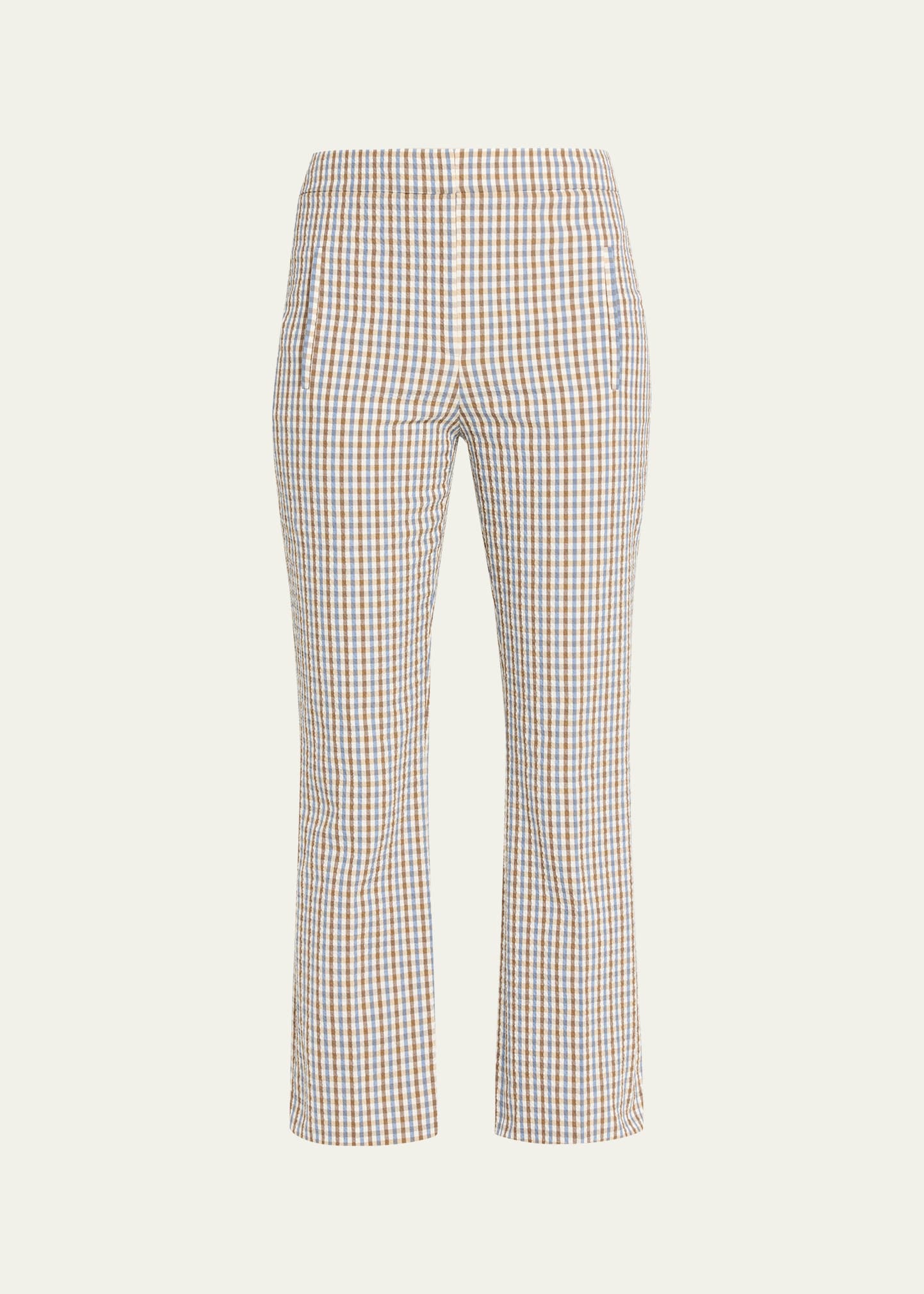 Veronica Beard Arte Plaid Kick-Flare Pants - Bergdorf Goodman