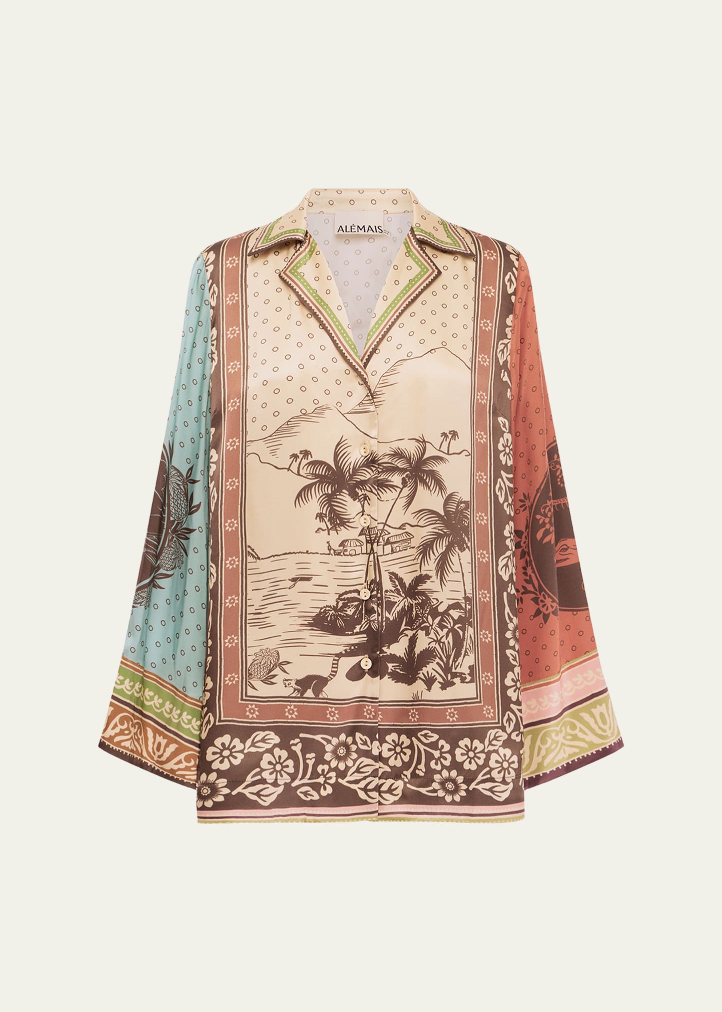 ALEMAIS Alberta Silk Shirt - Bergdorf Goodman