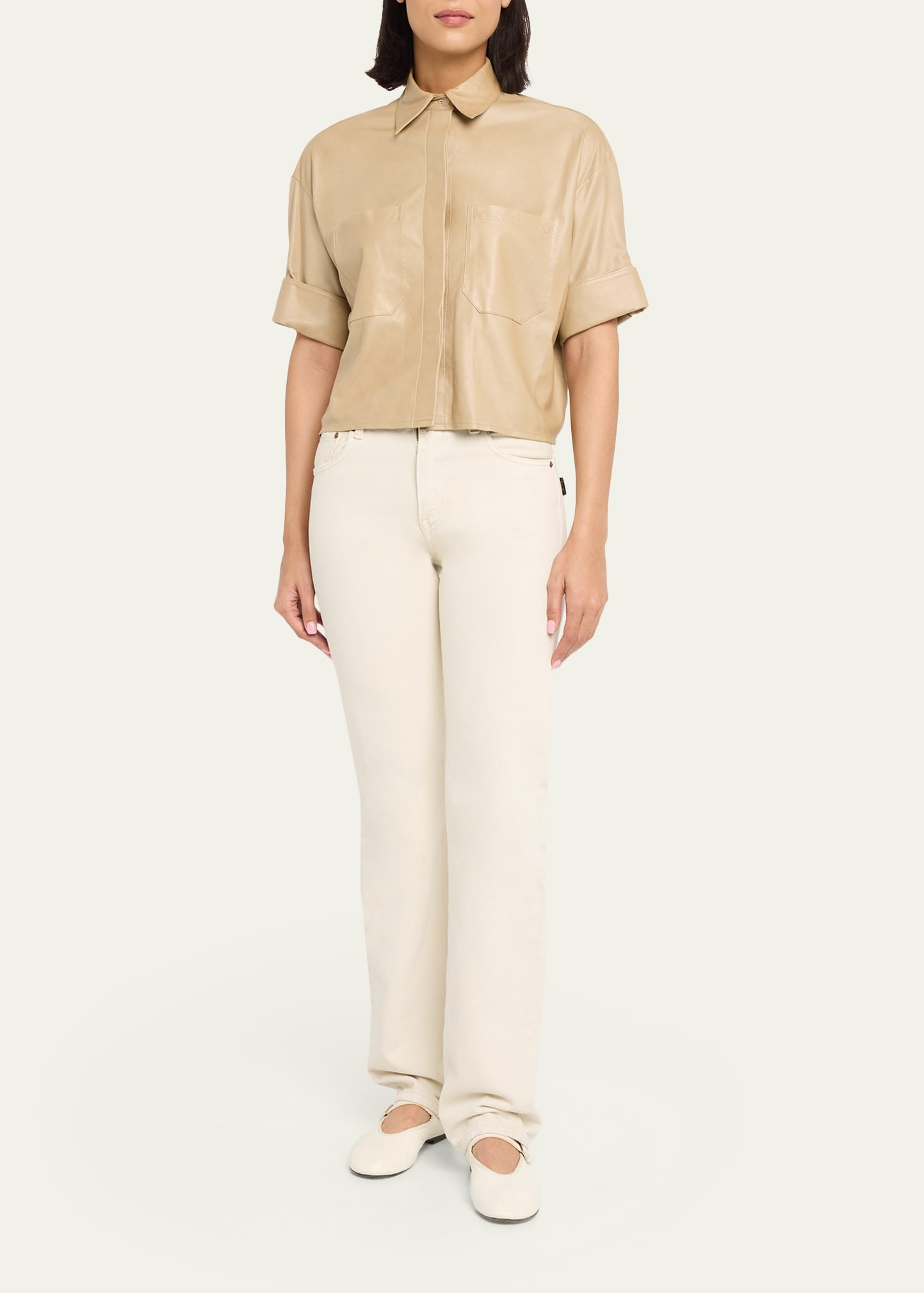 TWP My Newest Mistake Shirt in Leather - Bergdorf Goodman