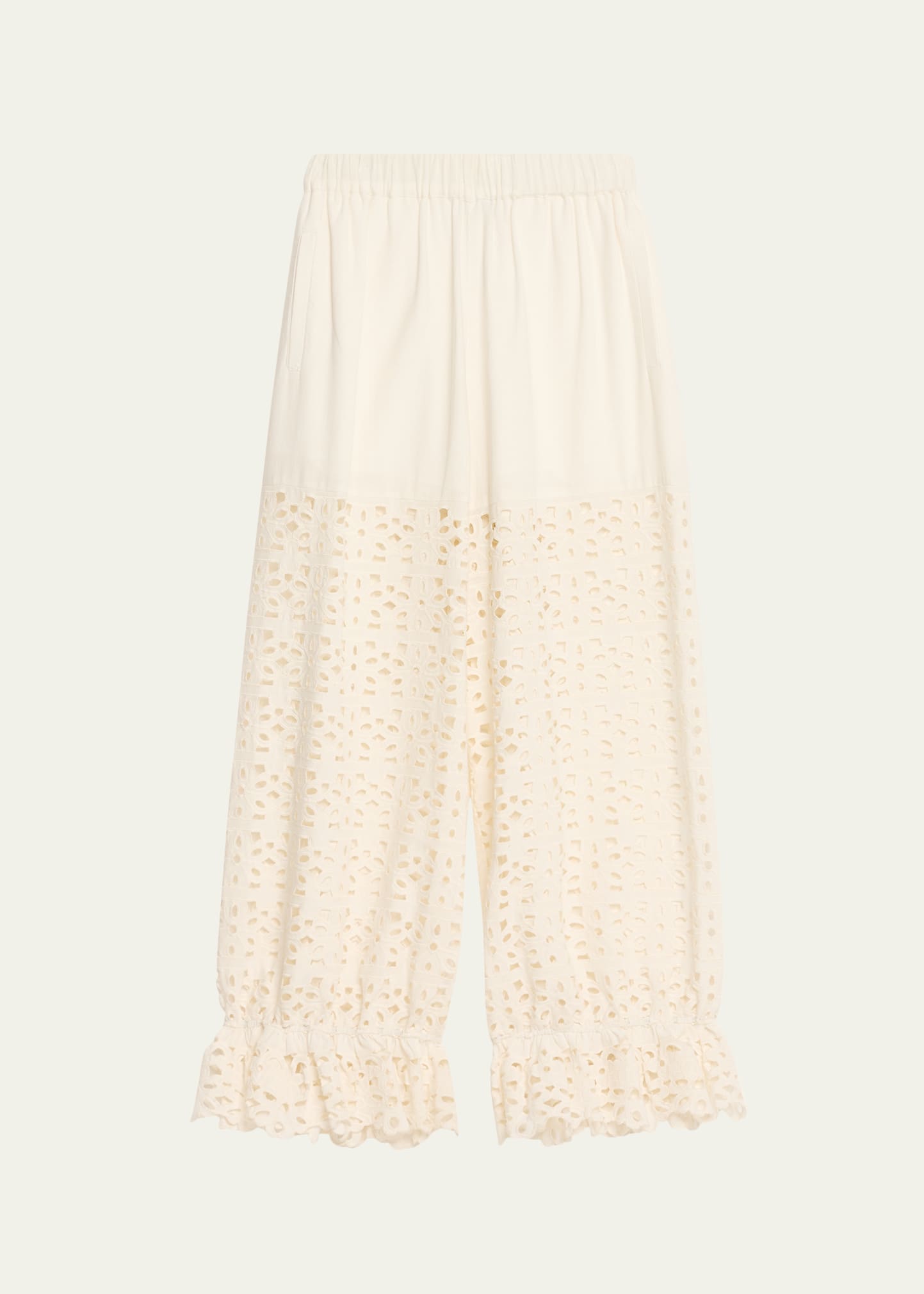 Sea Leila Eyelet Embroidered Pants - Bergdorf Goodman
