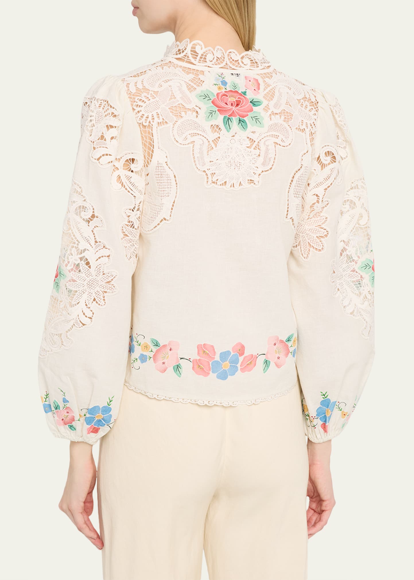 トップス Soor Ploom Astrid Blouse, Floral6y Sea Astrid Floral Embroidered Blouse - Bergdorf Goodman