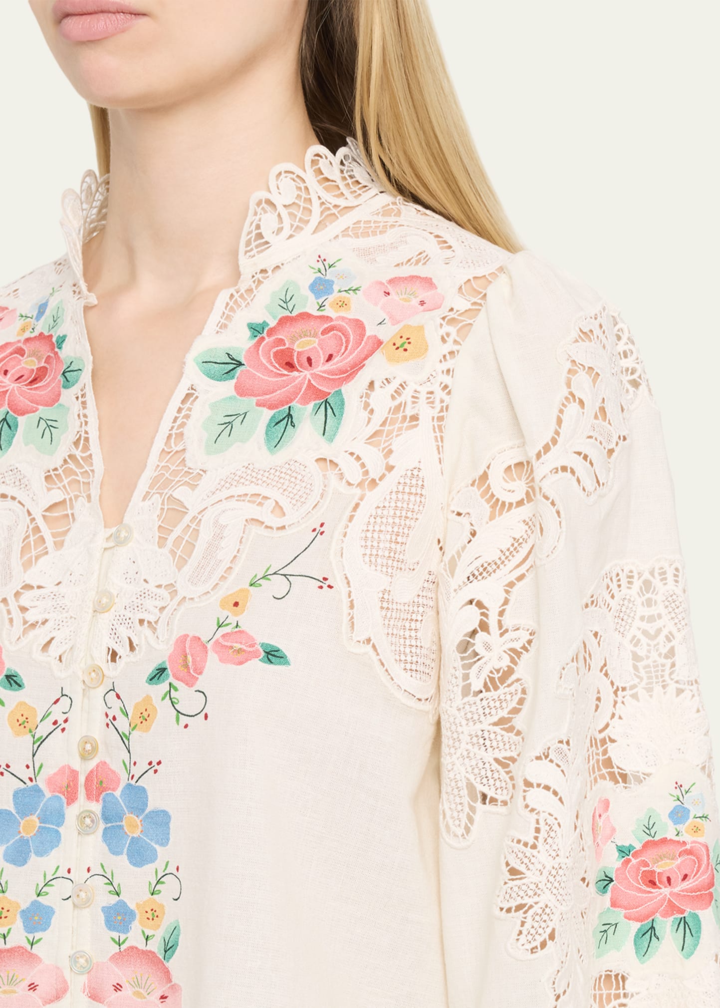 Sea Astrid Floral Embroidered Blouse - Bergdorf Goodman
