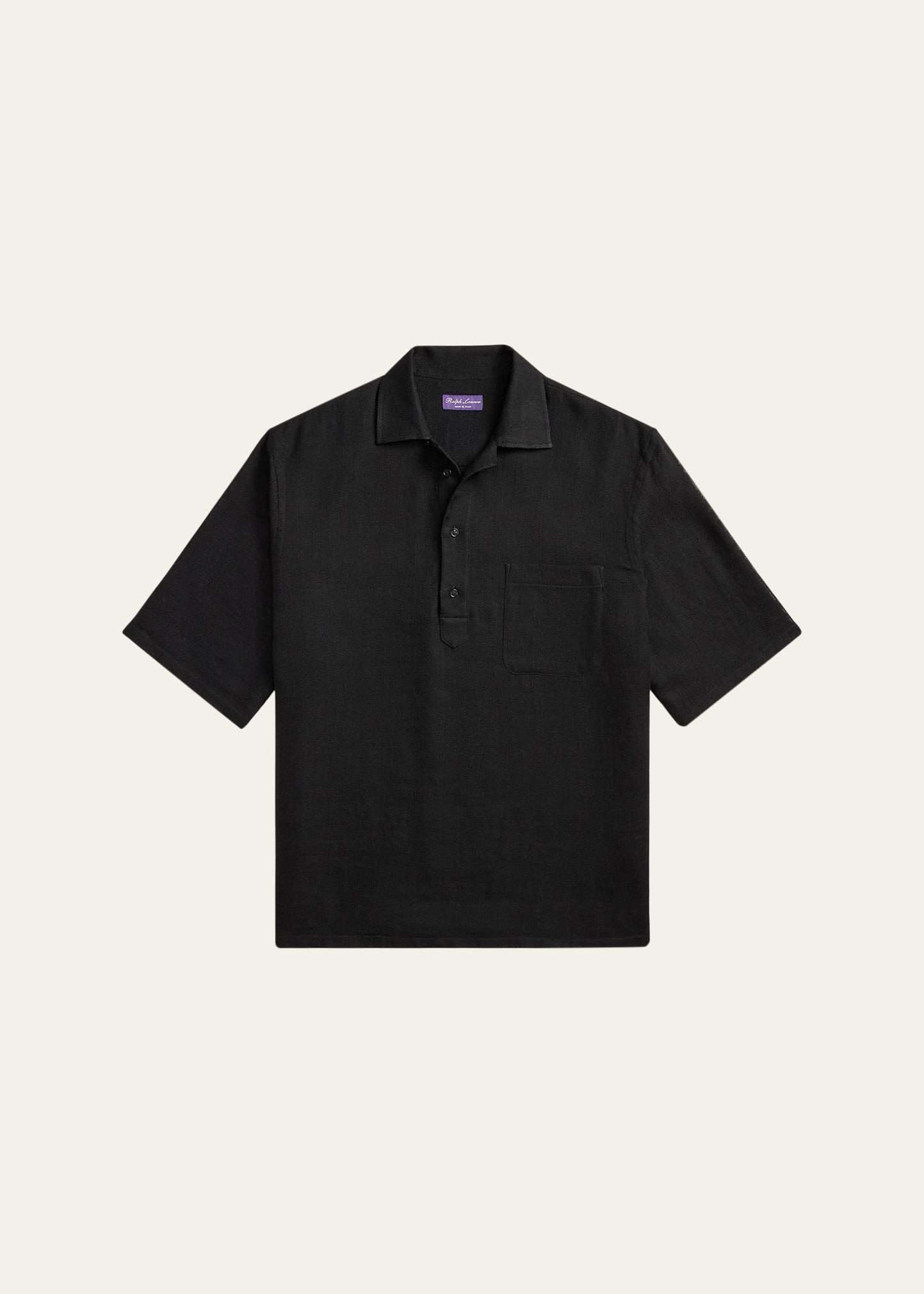 Ralph Lauren Purple Label Men's Linen and Silk Relaxed Basketweave