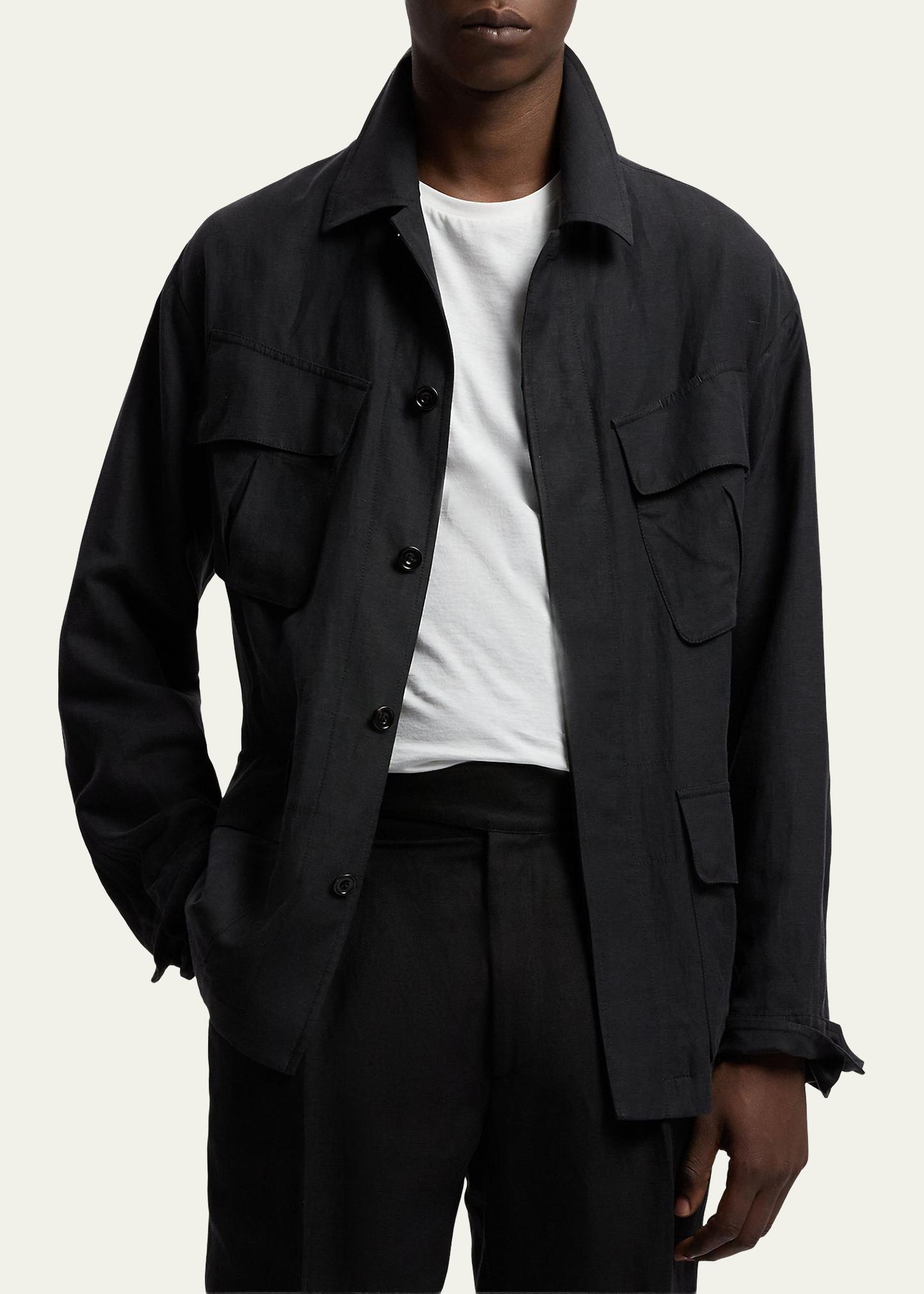 希少　RALPH LAUREN ベルベットジャケット Ralph Lauren Purple Label Men's Silk and Linen Flap-Pocket Field