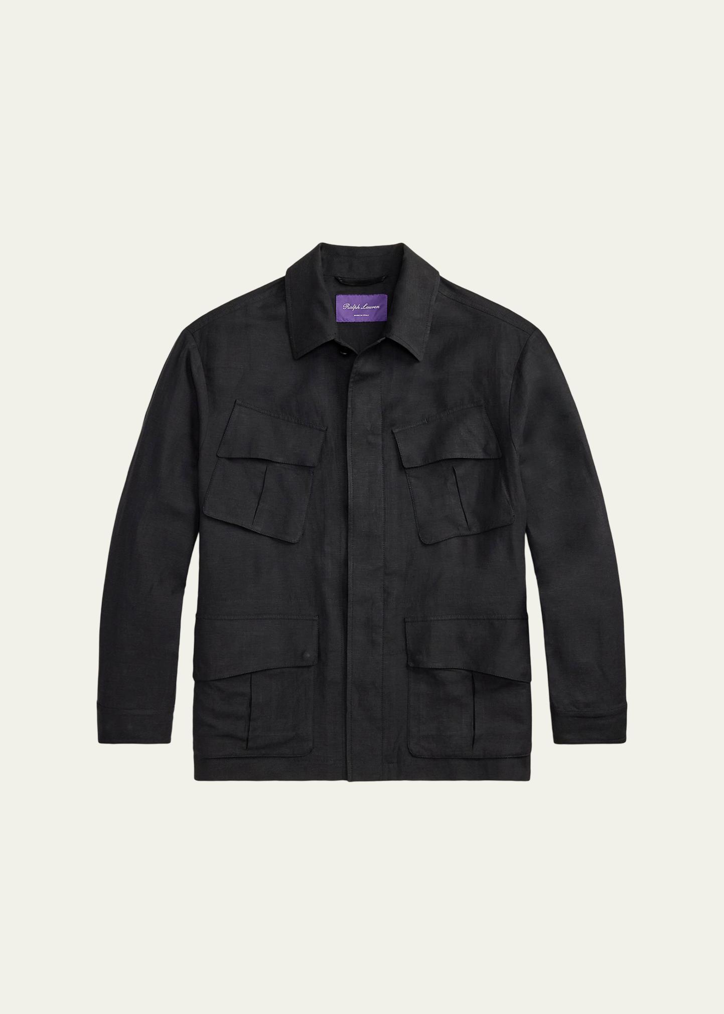 Ralph Lauren Purple Label Men's Silk and Linen Flap-Pocket Field