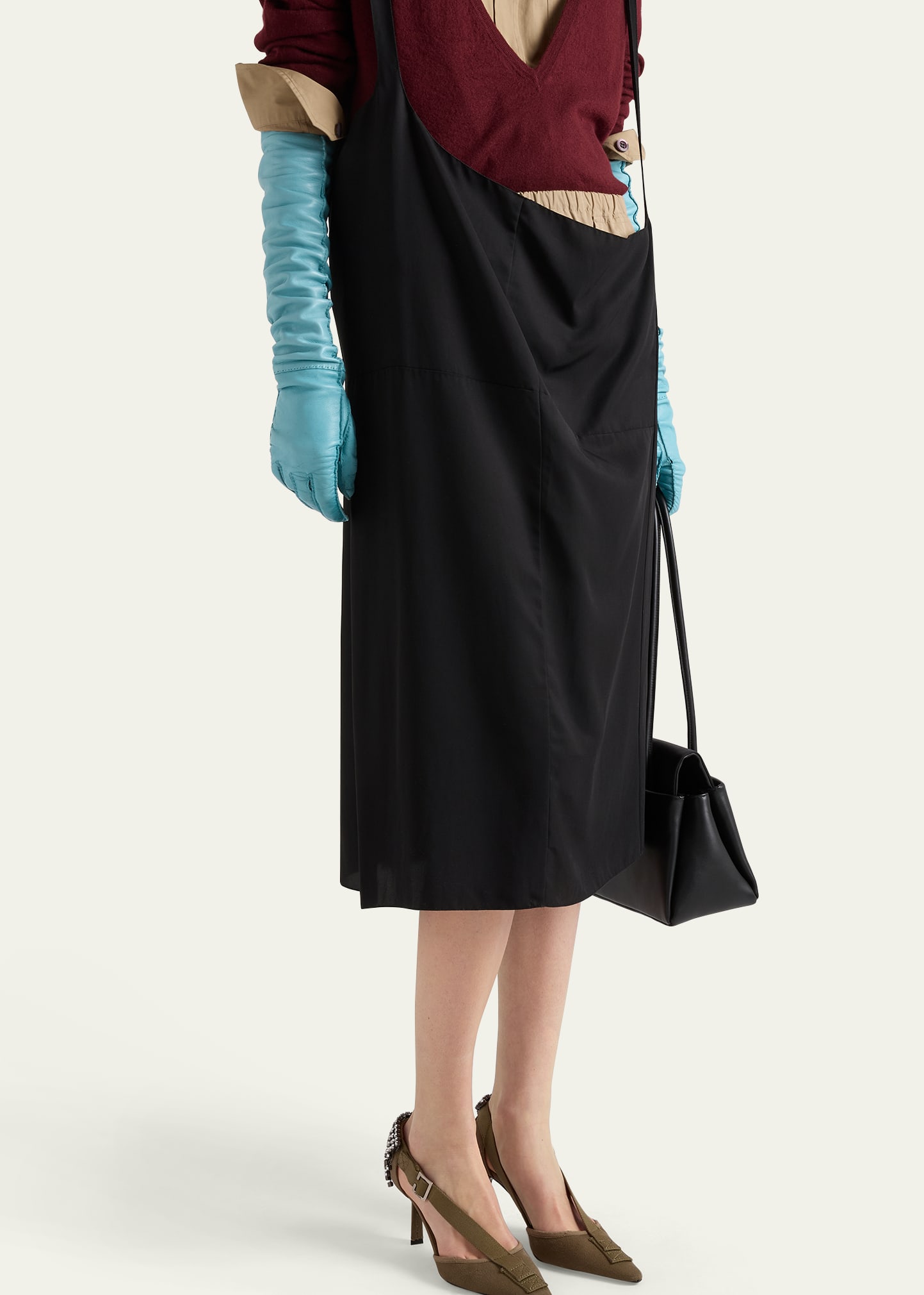 Prada Crepe Suspender Skirt - Bergdorf Goodman