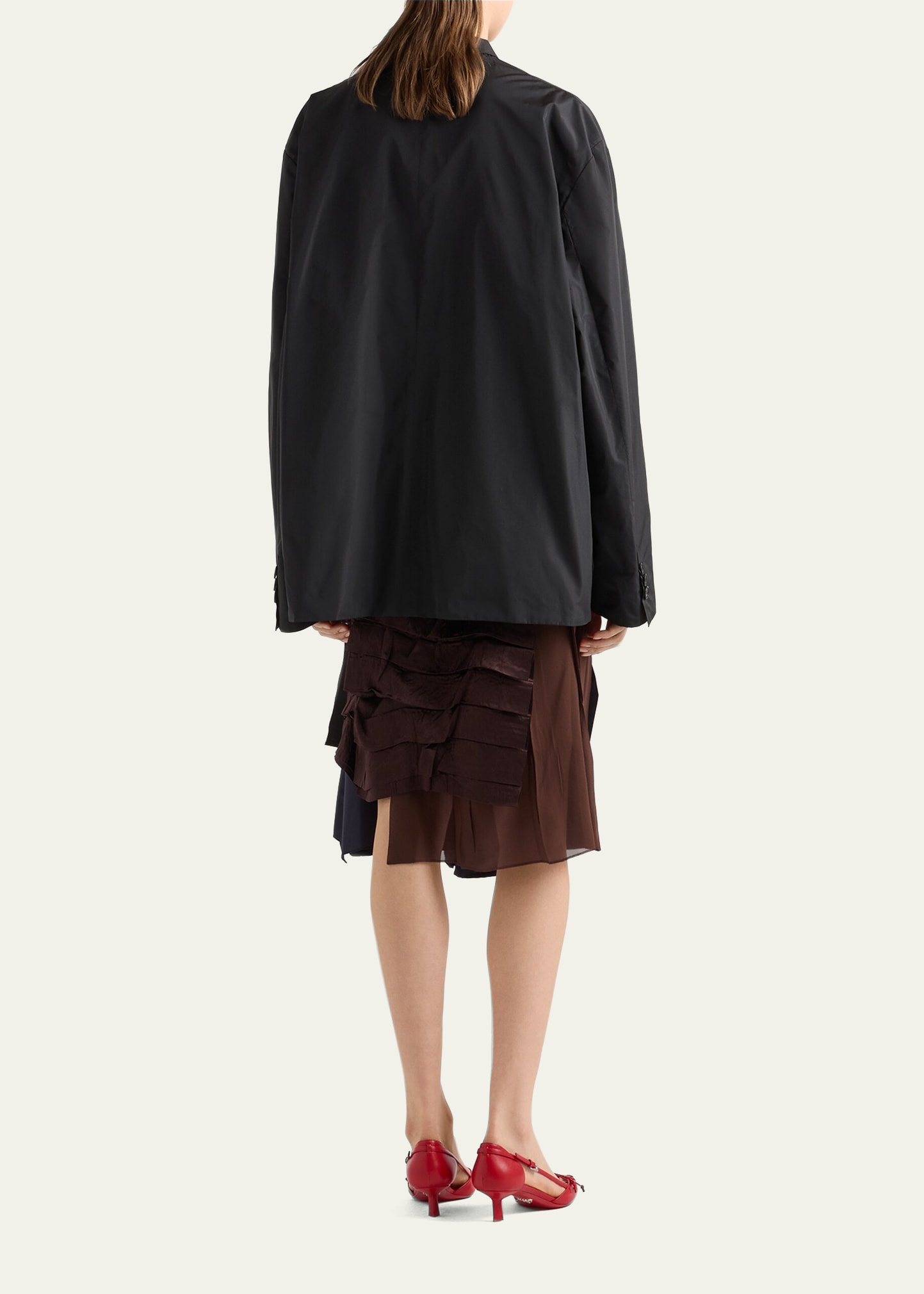 Prada Silk Taffeta Double-Breasted Jacket - Bergdorf Goodman