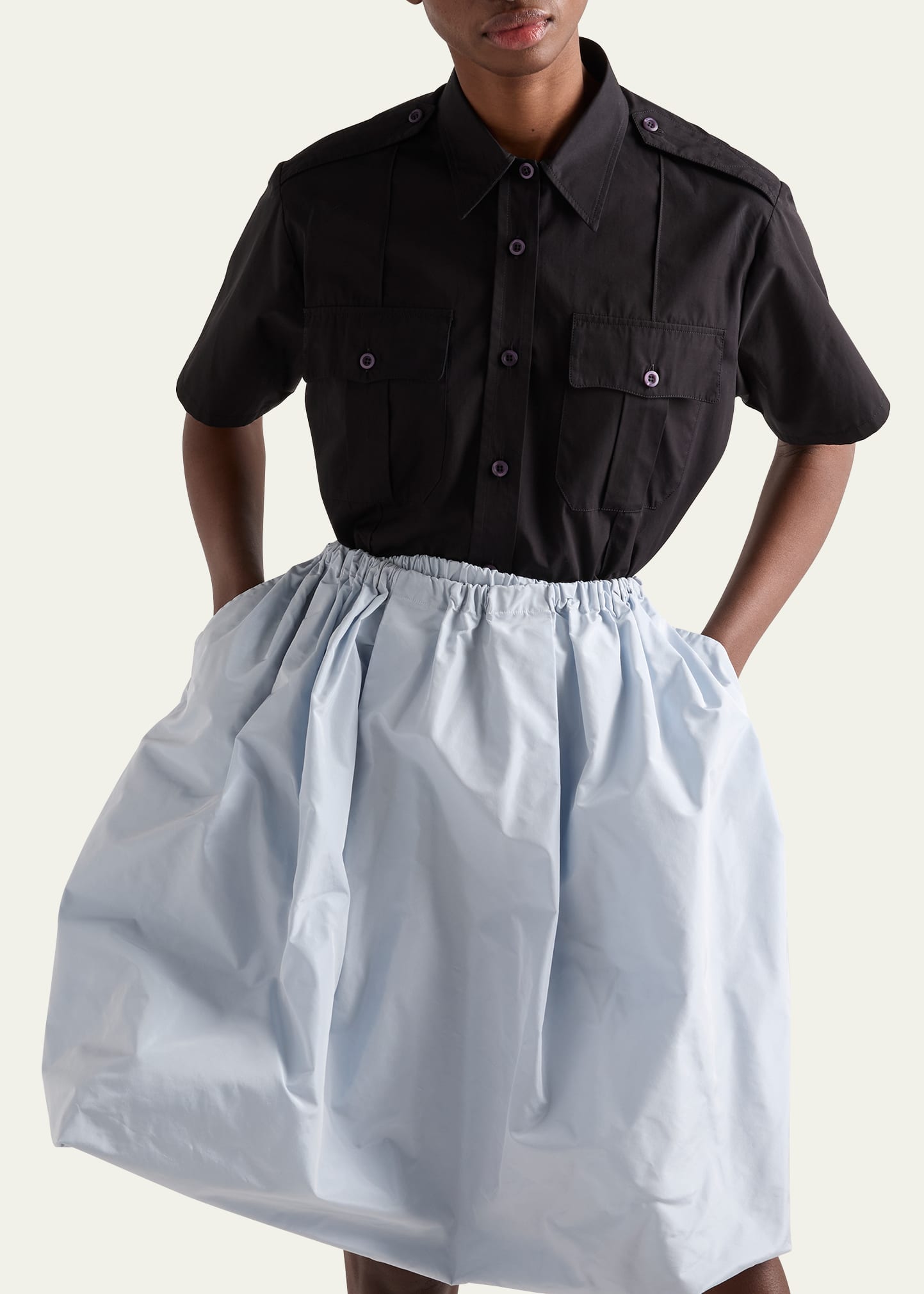 Prada Silk Taffeta Balloon Skirt - Bergdorf Goodman