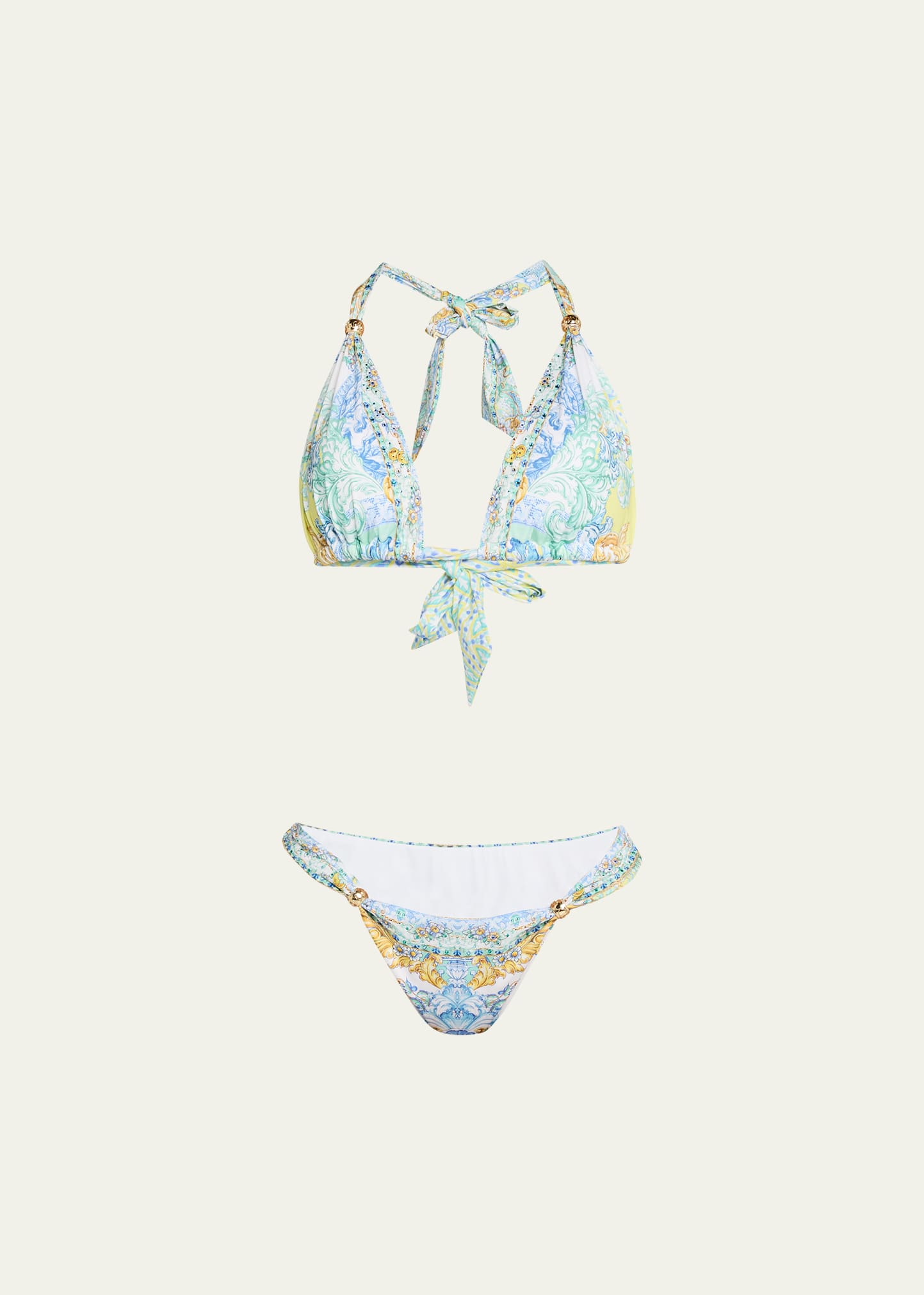 Camilla Dial Up The Tiles Soft-Tie Two-Piece Swimsuit - Bergdorf