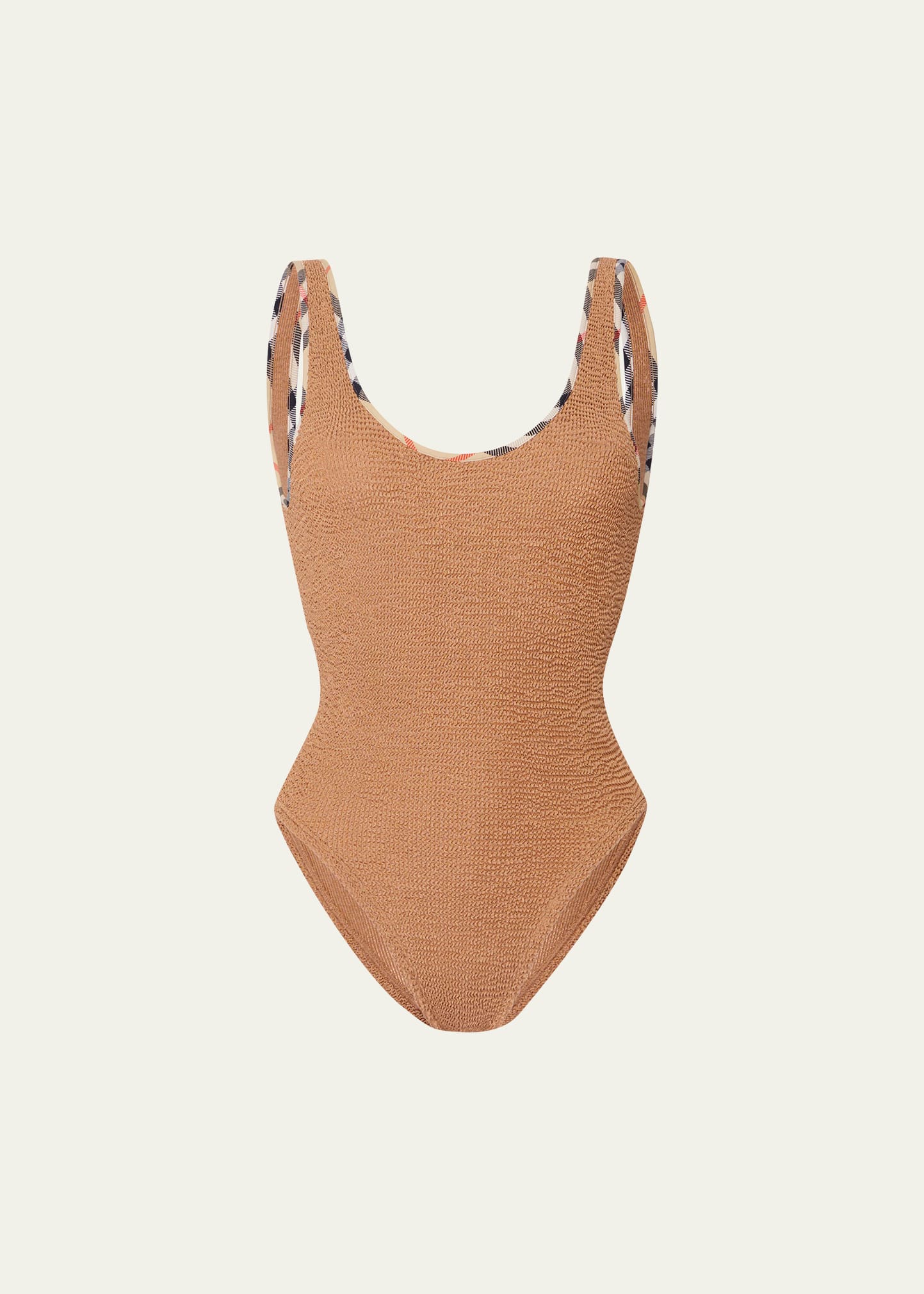 Burberry x Hunza G Faye Scoop One-Piece Swimsuit - Bergdorf Goodman