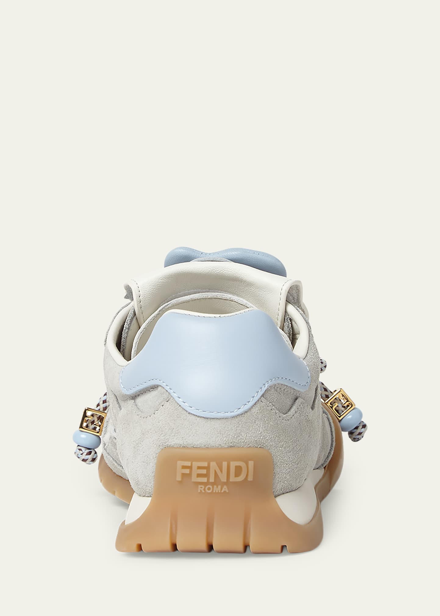 Fendi Wave Pulse Mixed-Media Low-Top Sneakers - Bergdorf Goodman