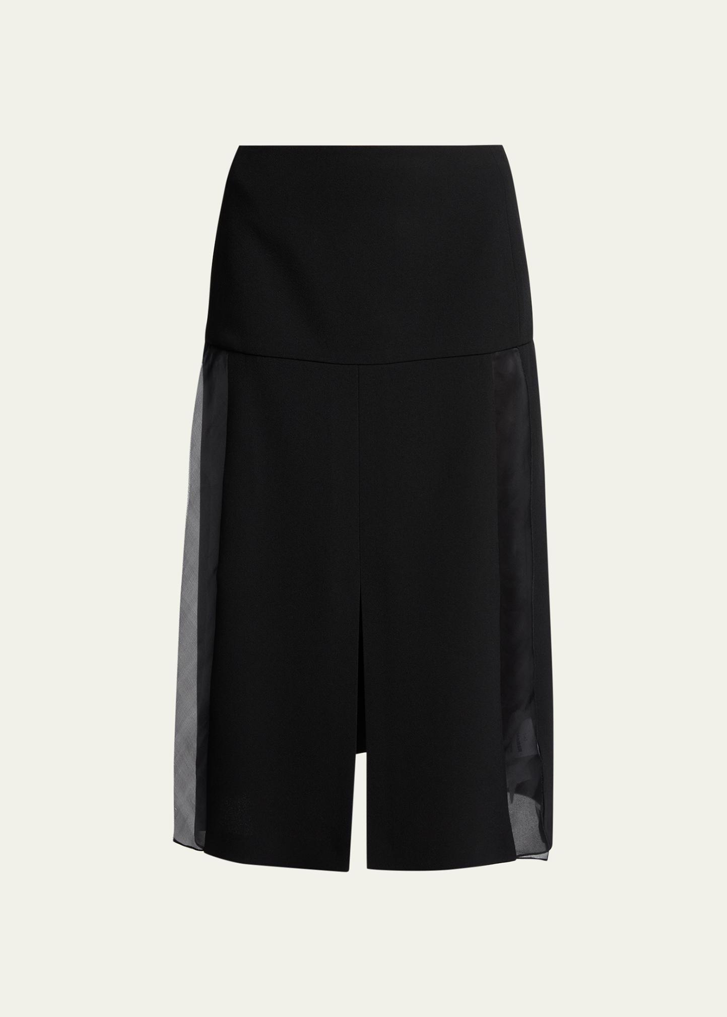Jil Sander Slit Paneled Midi Skirt - Bergdorf Goodman
