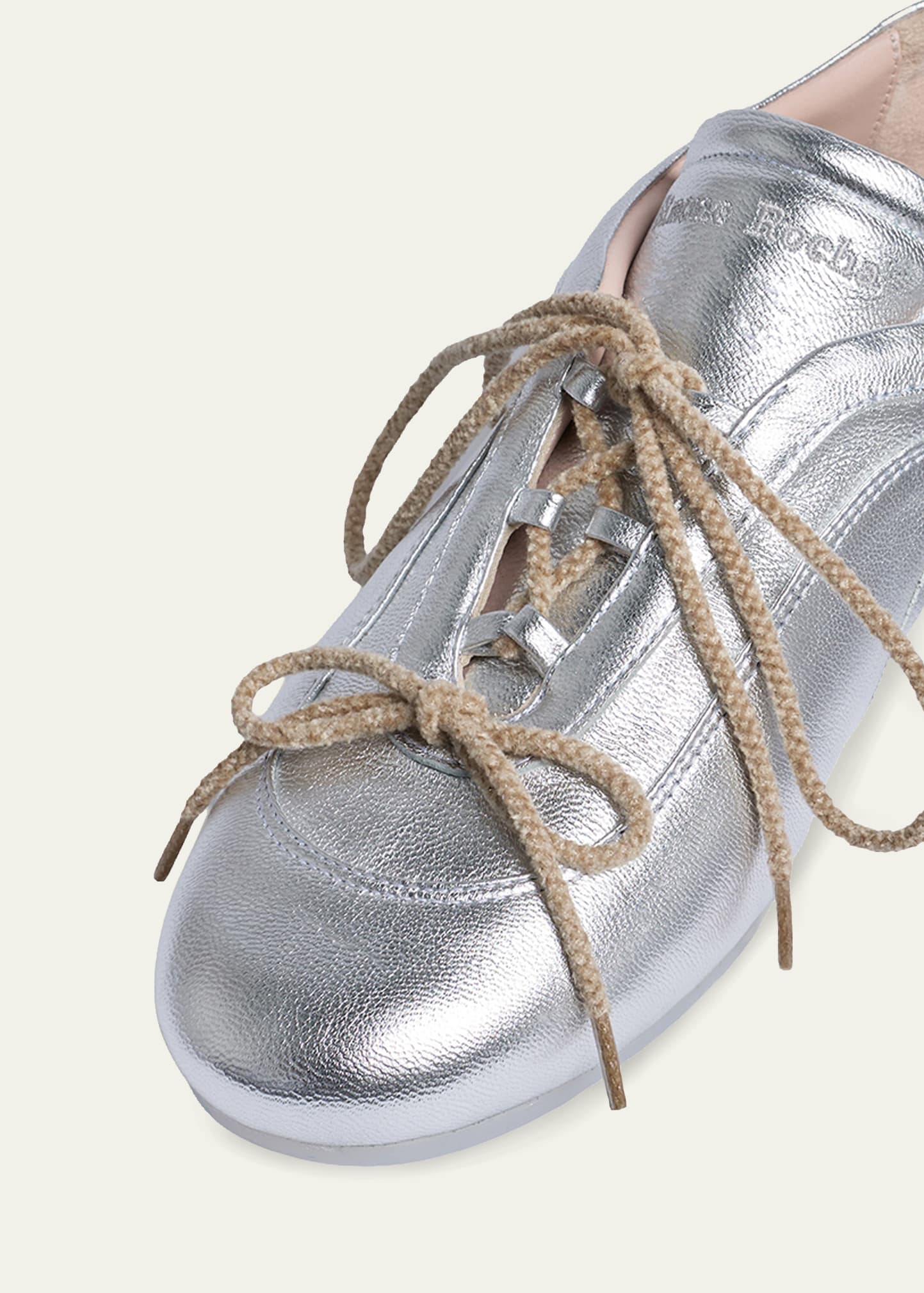 Simone Rocha Cutout Metallic Leather Ballerina Sneakers - Bergdorf
