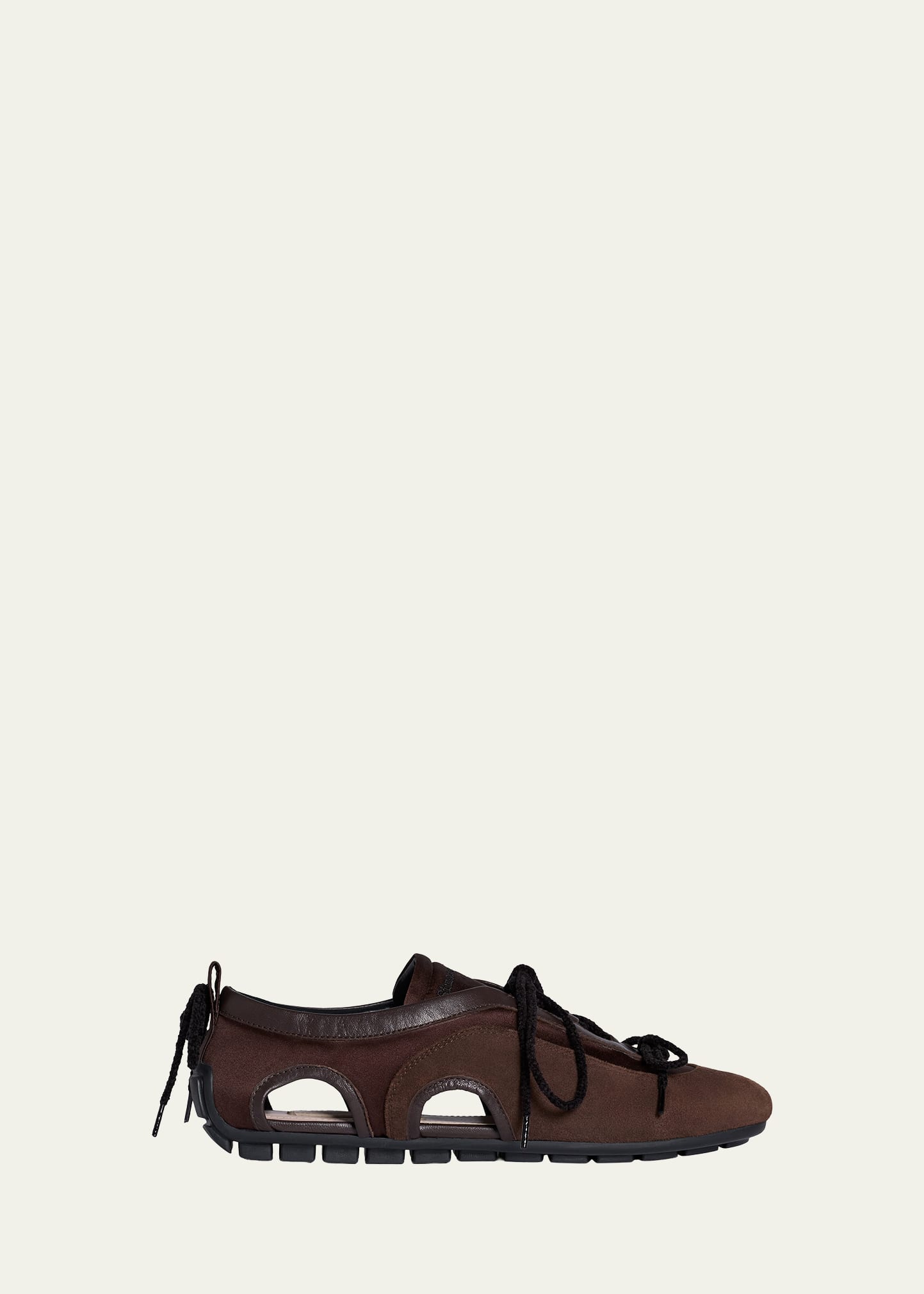Simone Rocha Cutout Mixed Leather Ballerina Sneakers - Bergdorf