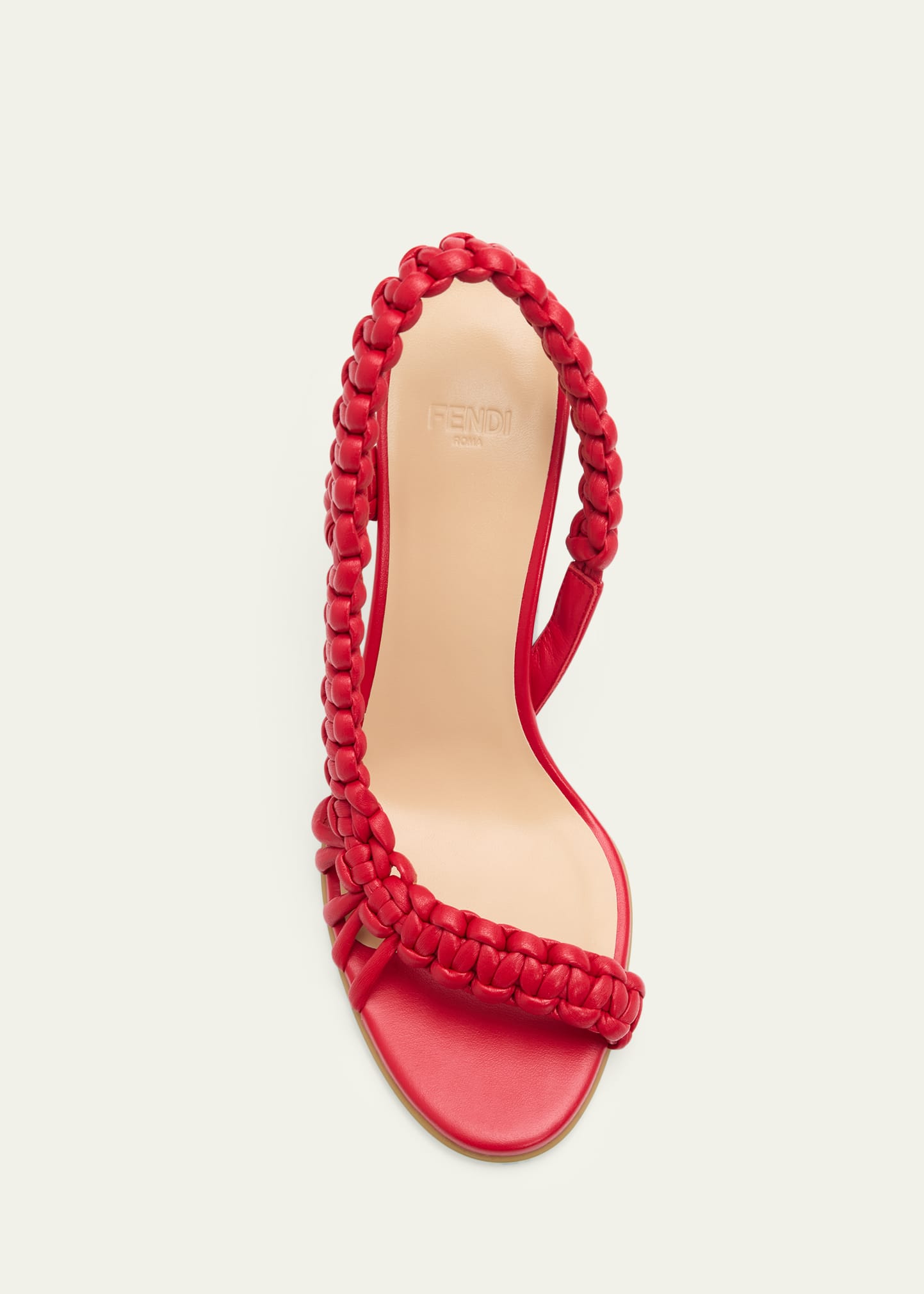 Fendi 95mm Arco Leather Asymmetric Sandals - Bergdorf Goodman