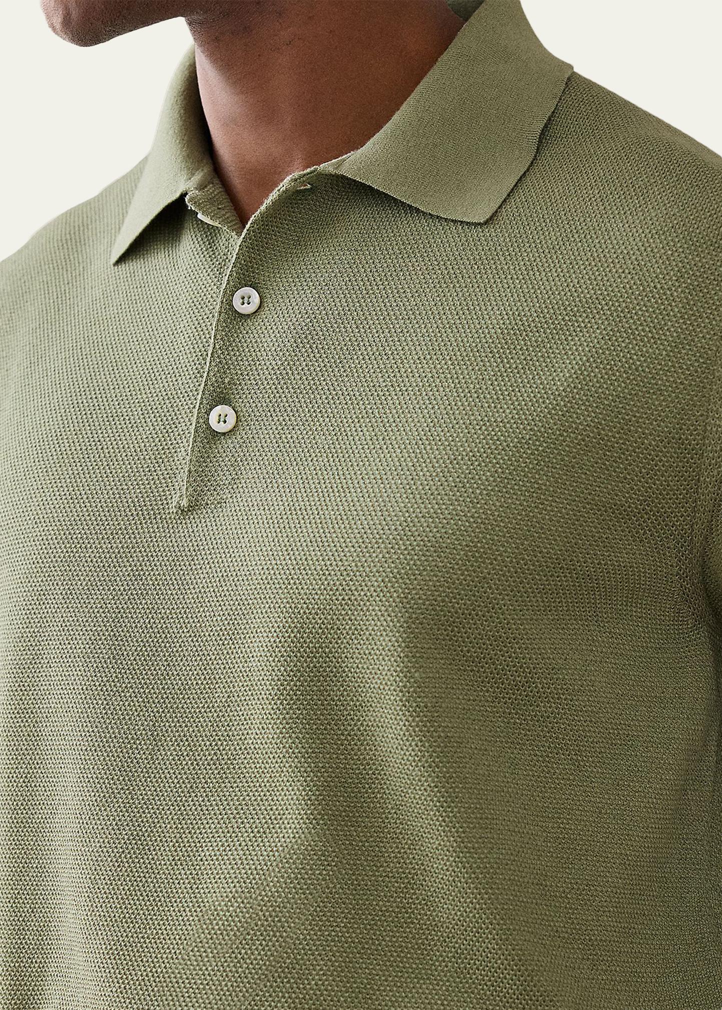 Ralph Lauren Purple Label Men's Silk-Blend Short-Sleeve Polo