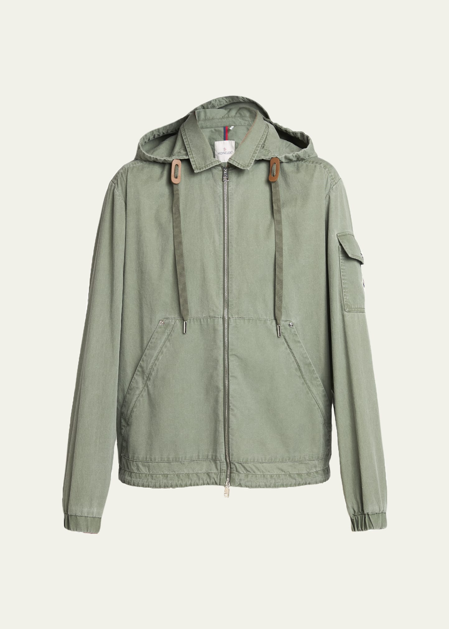 Moncler Men's Cotton Full-Zip Hooded Jacket - Bergdorf Goodman