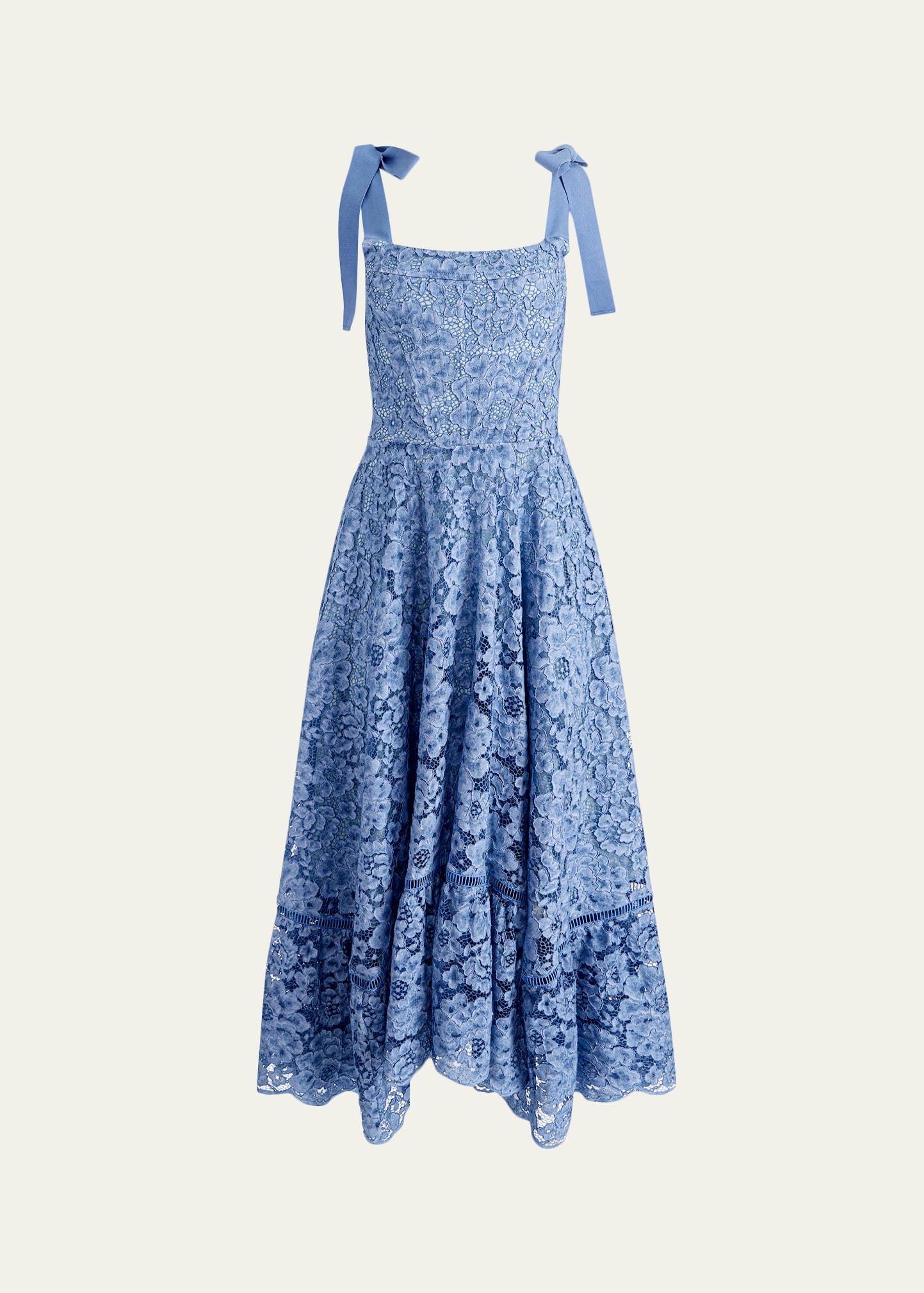 ALICE + OLIVIA Rosee Lace Bustier Midi Dress - Bergdorf Goodman