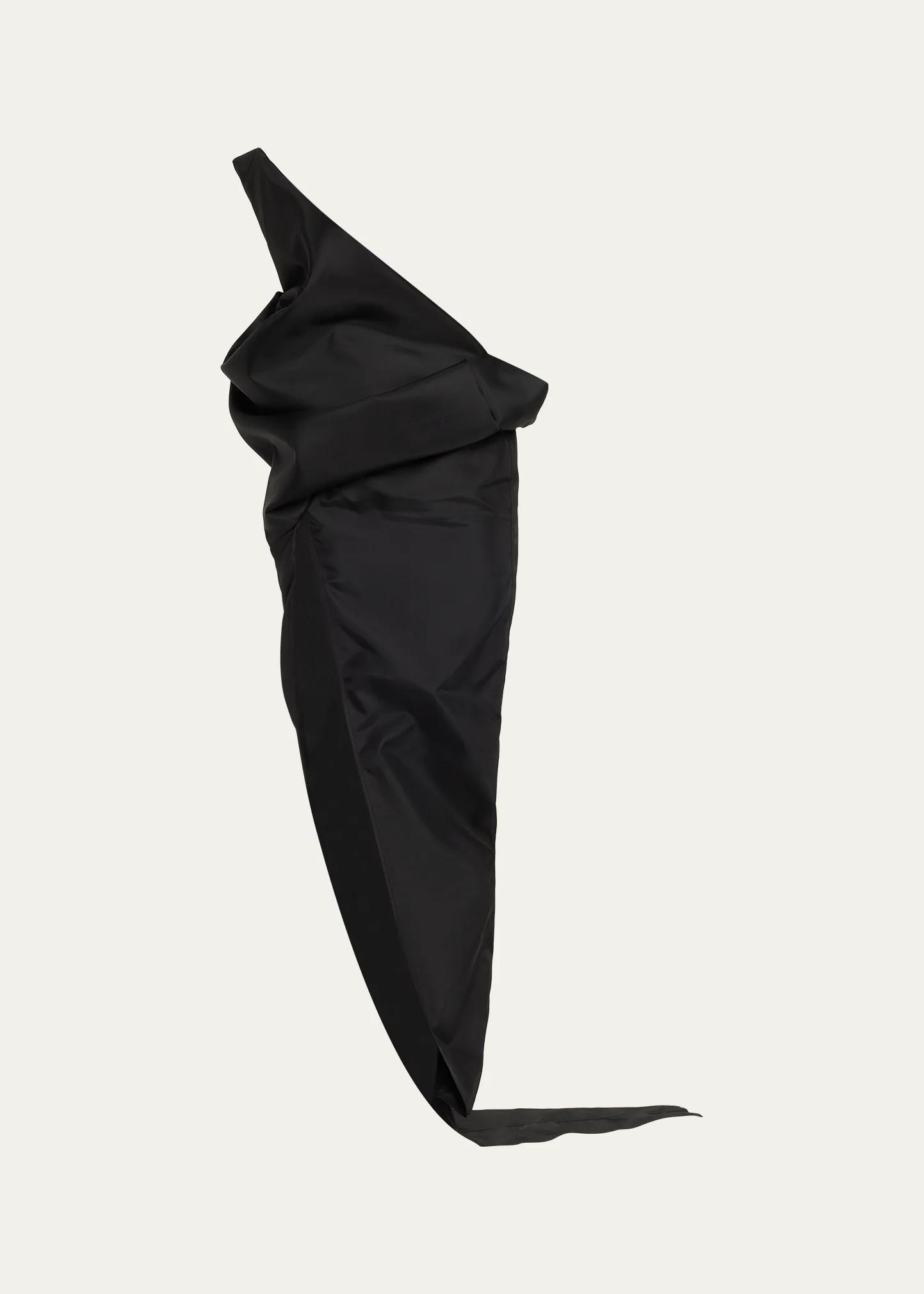 Rick Owens Temple Sculptural Draped Slit Skirt - Bergdorf Goodman