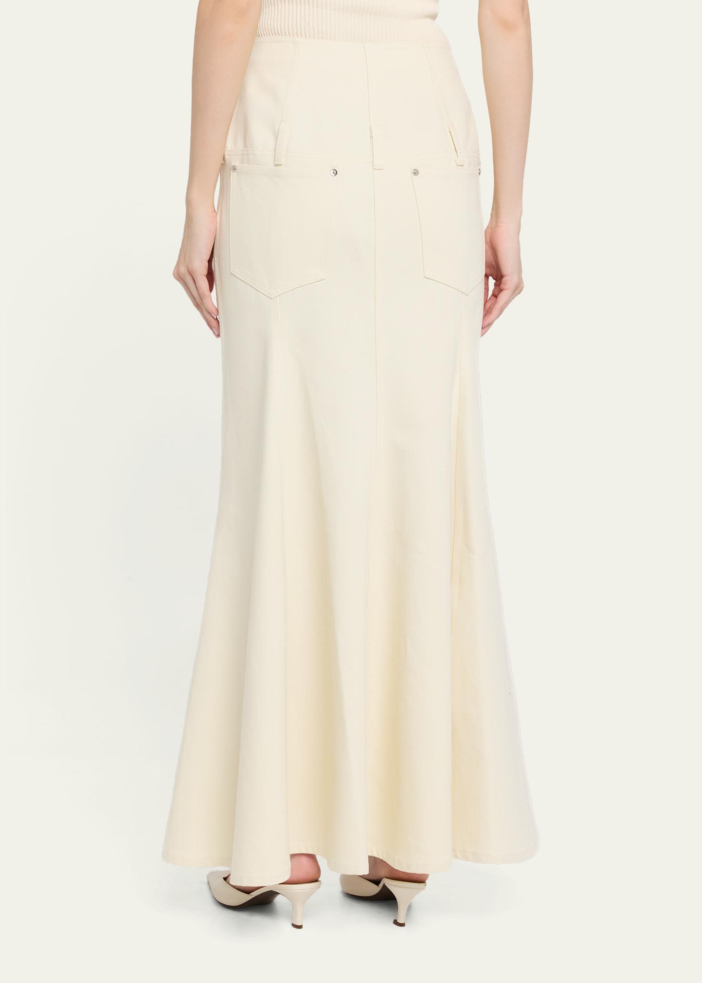 Wiederhoeft Button-Front Denim Maxi Tulip Skirt - Bergdorf Goodman