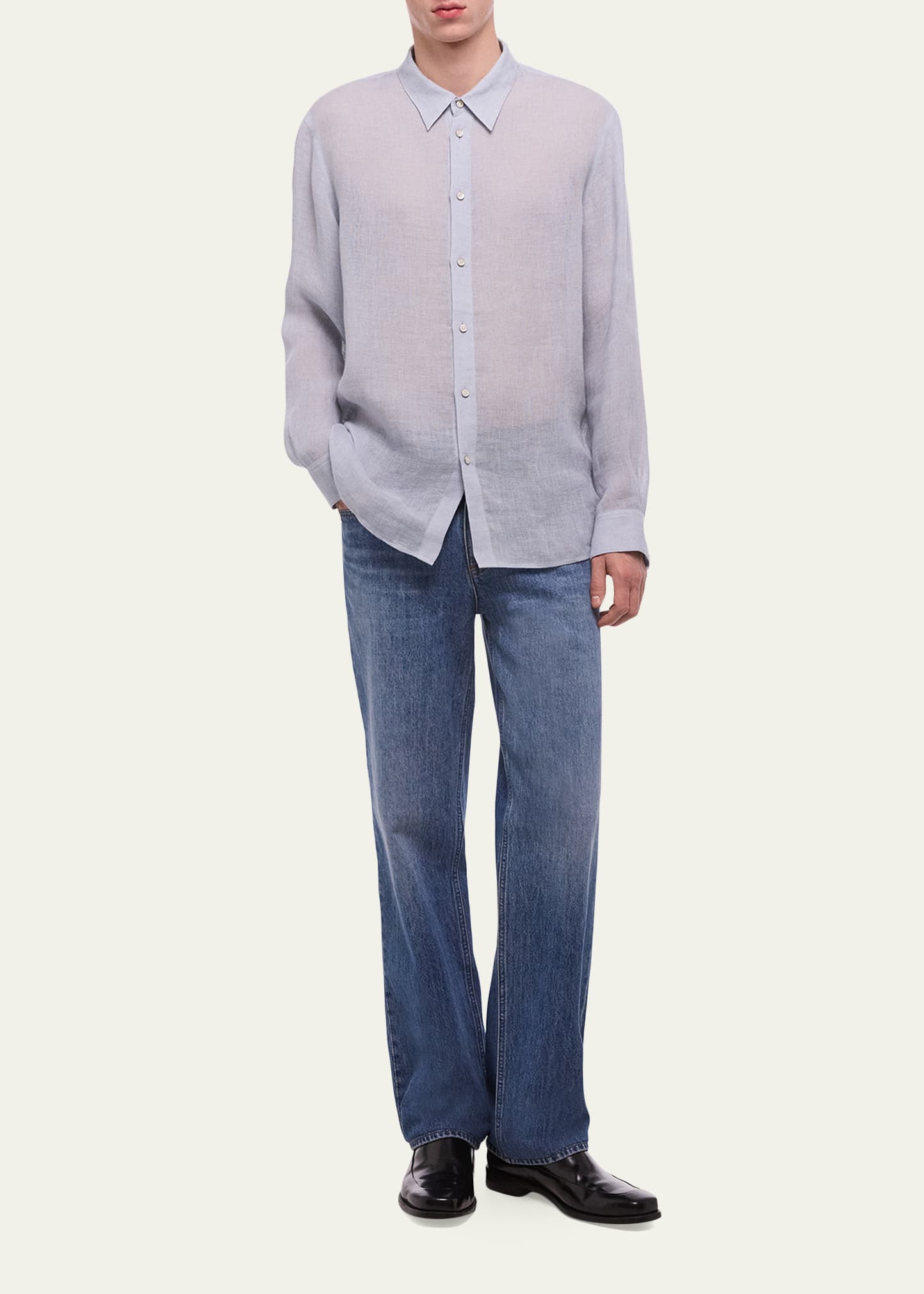 トップス Helmut Lang Original Button-Down Shirt Helmut Lang Men's Relaxed Fit Linen Button-Down Shirt - Bergdorf