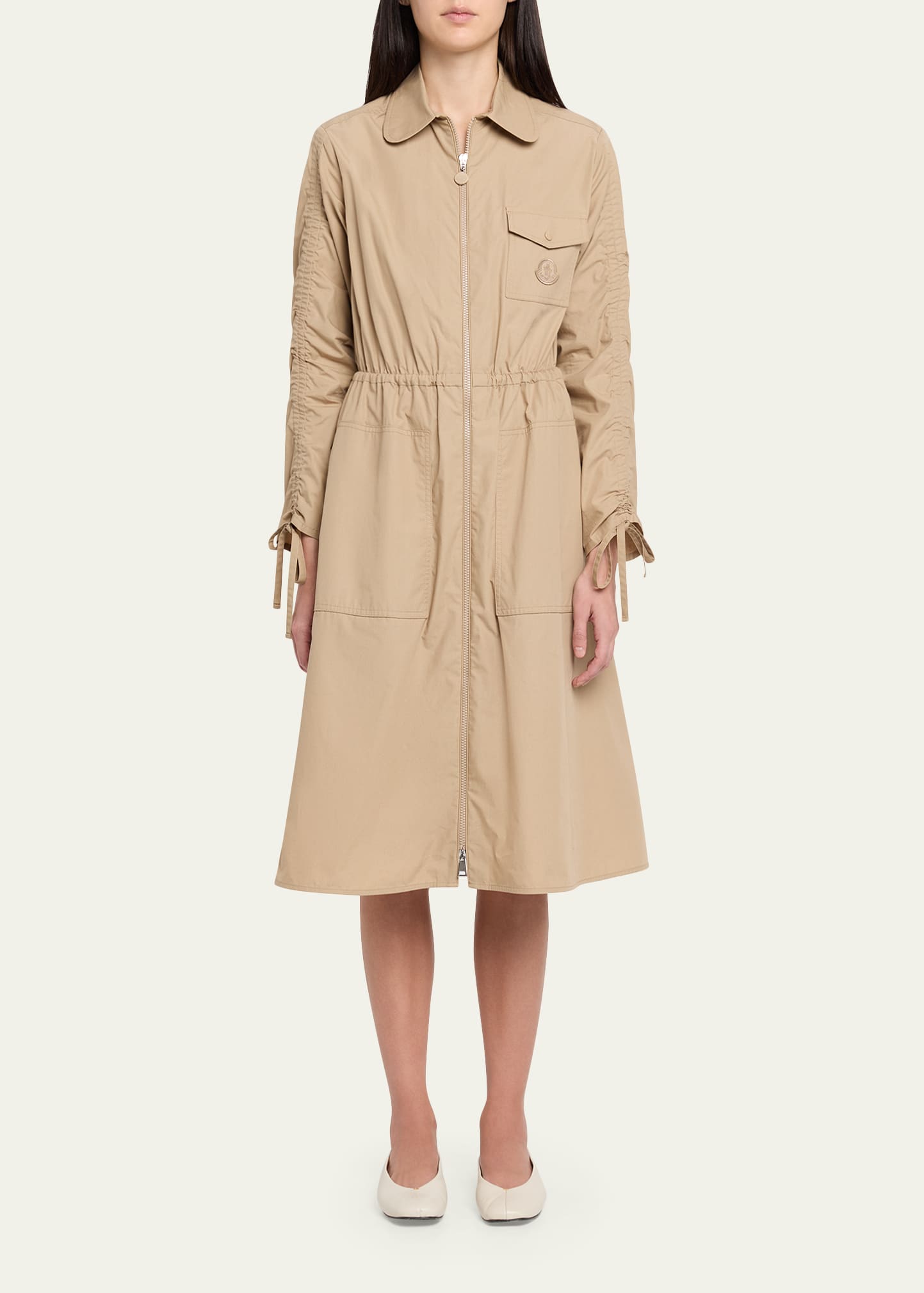 Moncler Cotton Poplin Shirtdress - Bergdorf Goodman