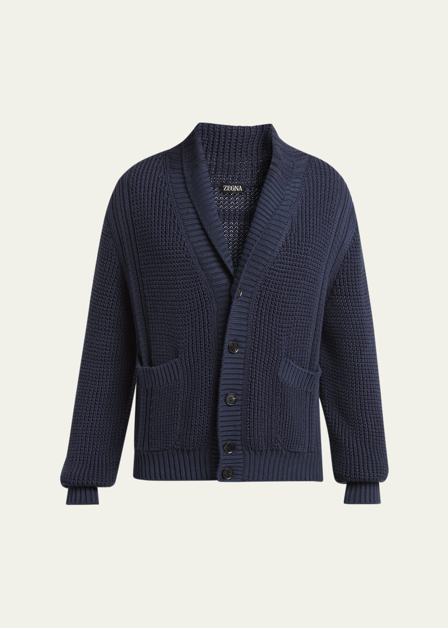 ZEGNA Men's Cotton and Silk Knit Cardigan - Bergdorf Goodman